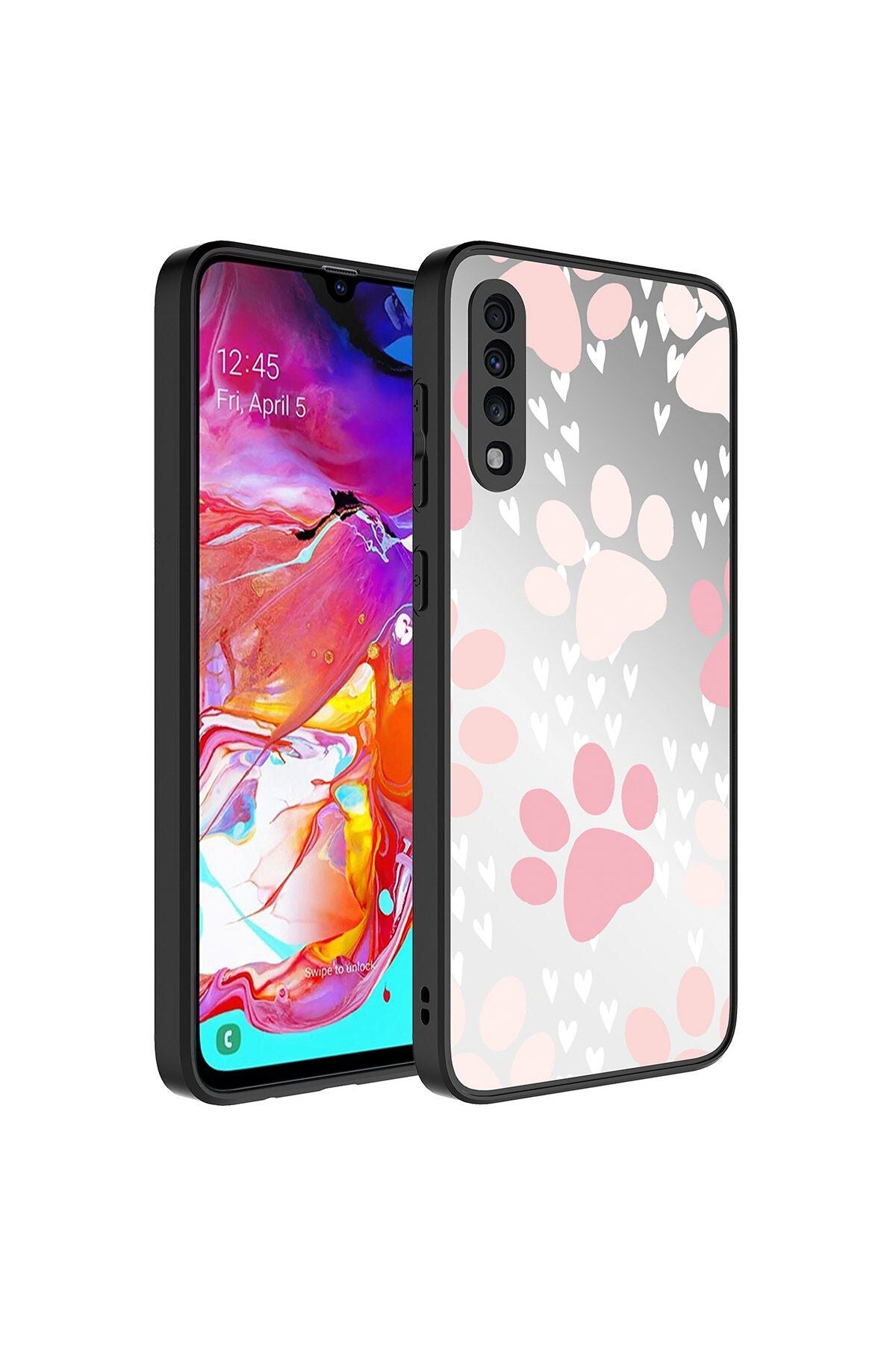Galaxy A50 Kılıf Aynalı Desenli Kamera Korumalı Parlak Zore Mirror Kapak - Pati