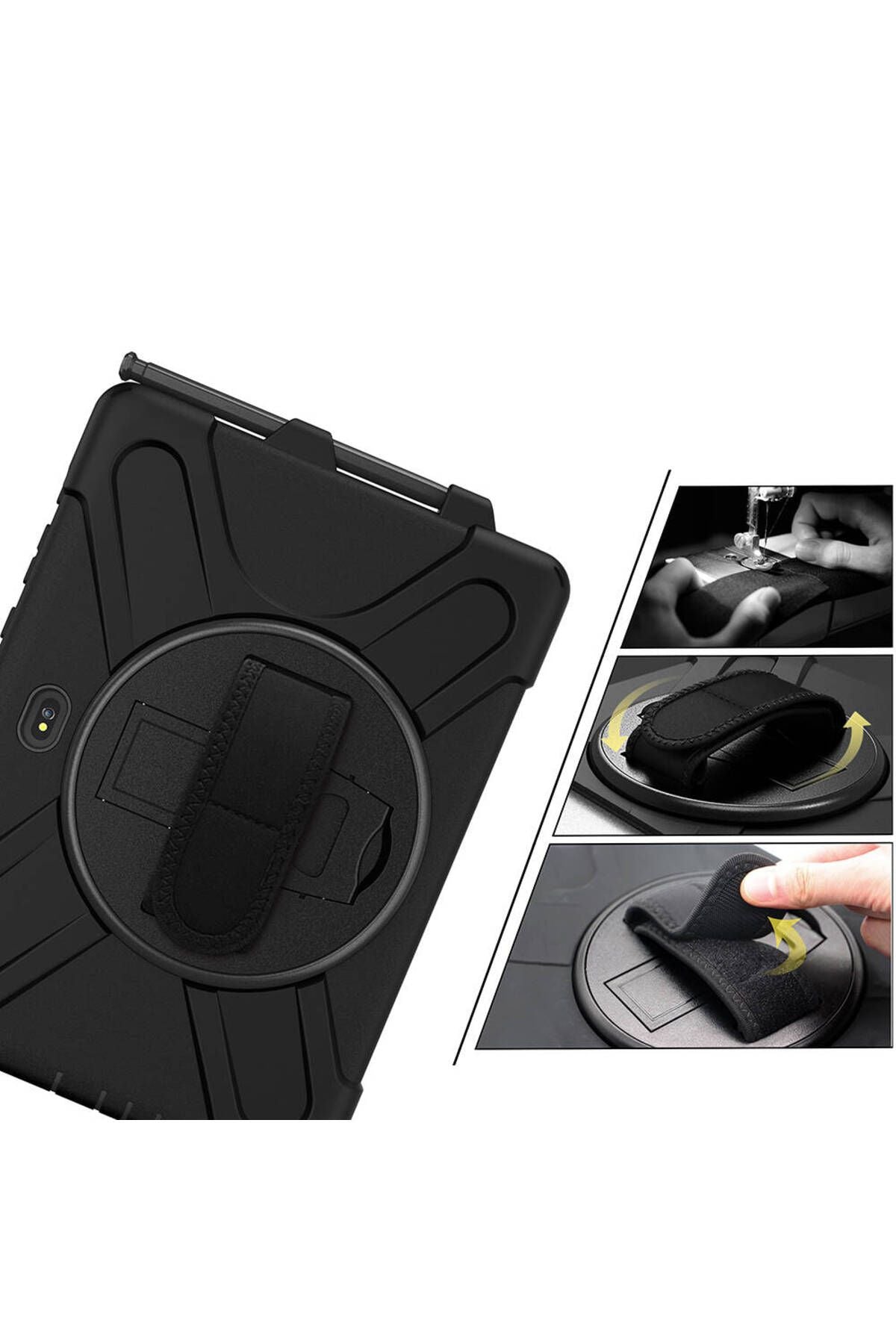 Galaxy Tab Active Pro 10.1 T540 Zore Defender Tablet Silikon - Siyah