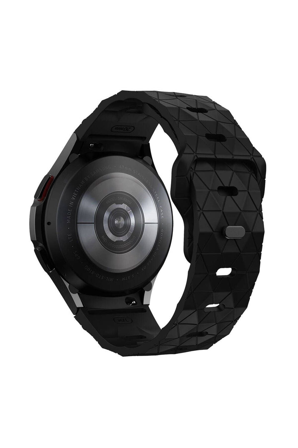 Galaxy Watch 5 40mm KRD-116 20mm Futbol Desenli Spor Tasarımlı Silikon Kordon