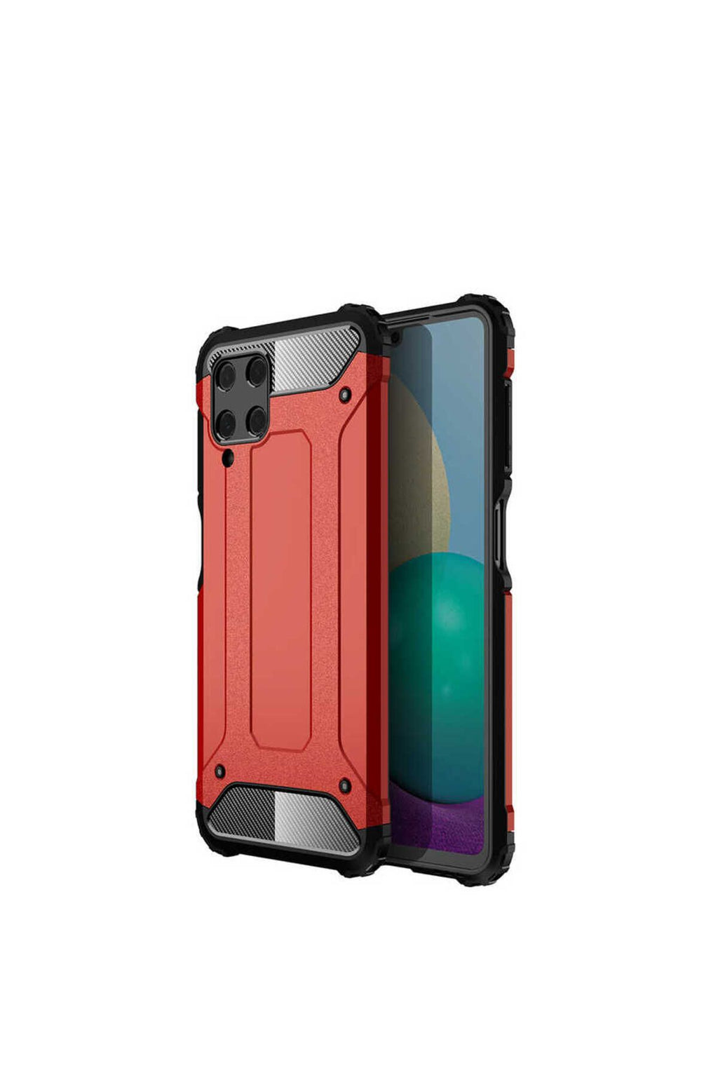Galaxy A22 4G Kılıf Zore Crash Silikon Kapak - Kırmızı