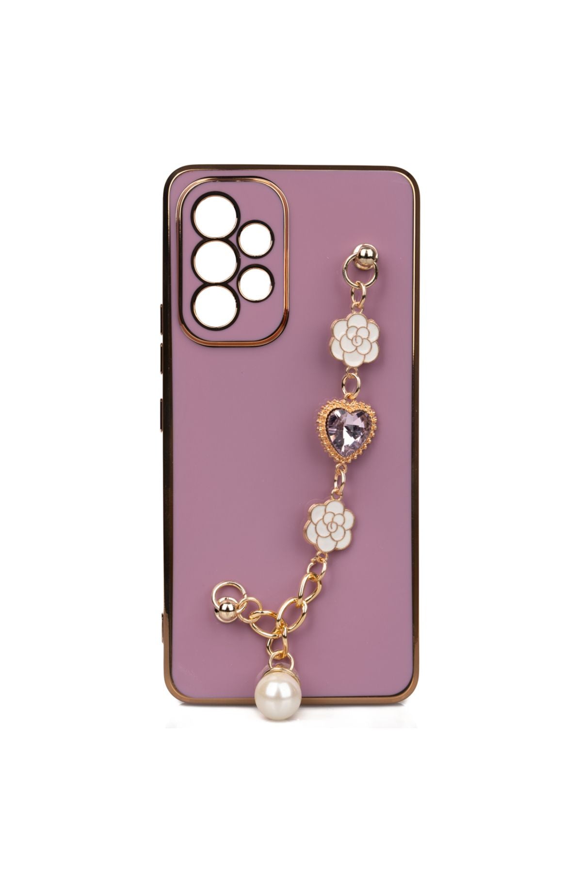 Galaxy A53 5G Kılıf El Tutamaçlı Kamera Korumalı Zore Taka Silikon Kapak - Beyaz