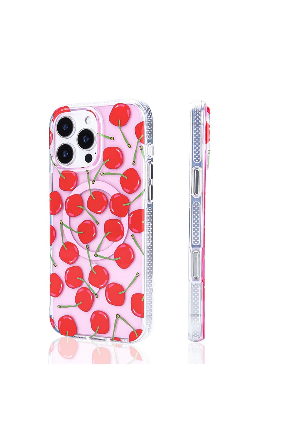 iPhone 16 Pro Max Uyumlu Kılıf Magsafe Şarj Özellikli Zore Stilo Kapak-Pembe