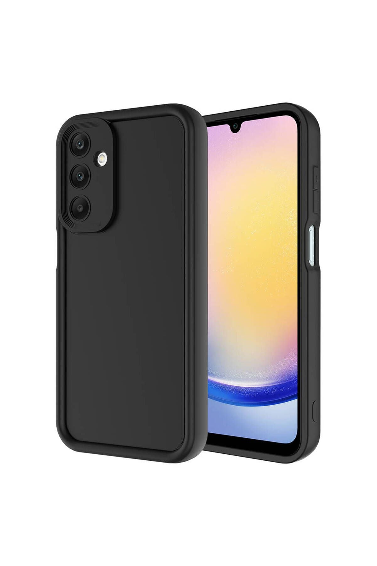 Galaxy A25 Kılıf Kamera Korumalı Zore Ananas Kapak - Siyah