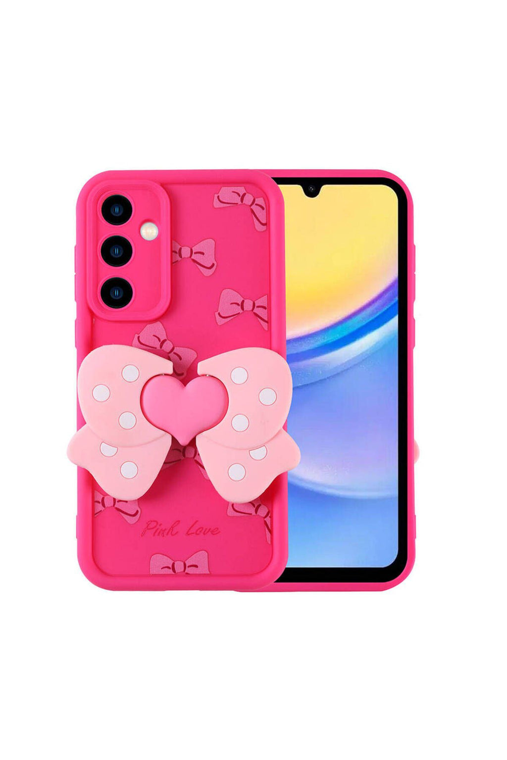 Galaxy A15 Kılıf Kamera Korumalı Figür Tasarımlı Zore Kapya Kapak - Koyu Kahve