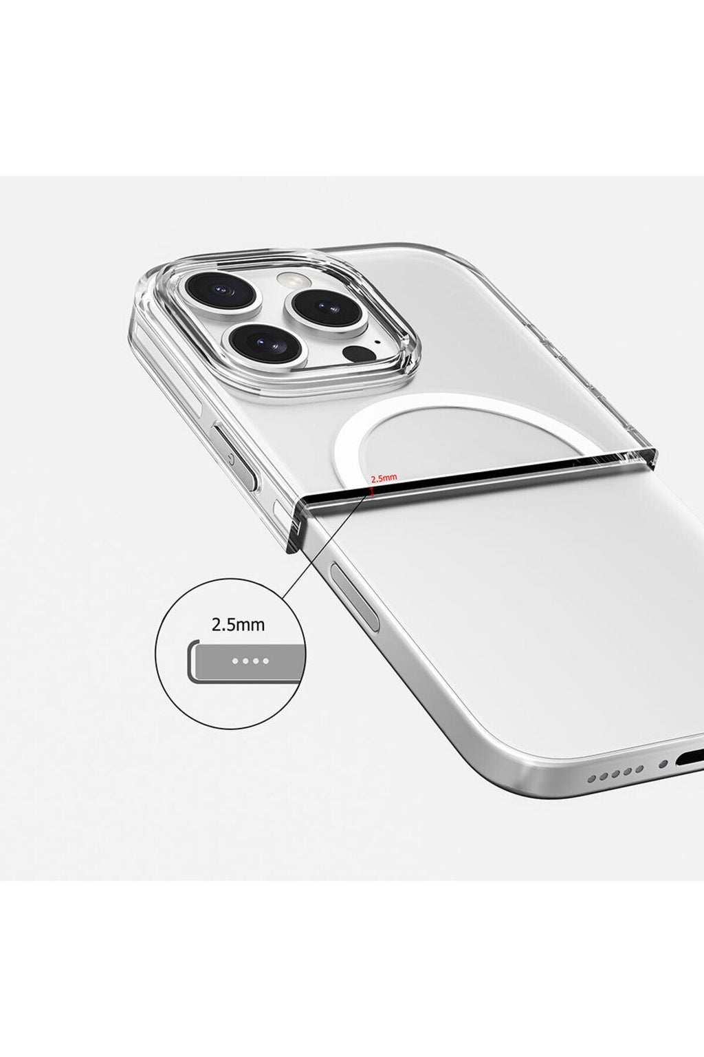 iPhone 16 Pro Kılıf Magsafe Şarj Özellikli Kamera Korumalı Zore Kripto Kapak - Şeffaf