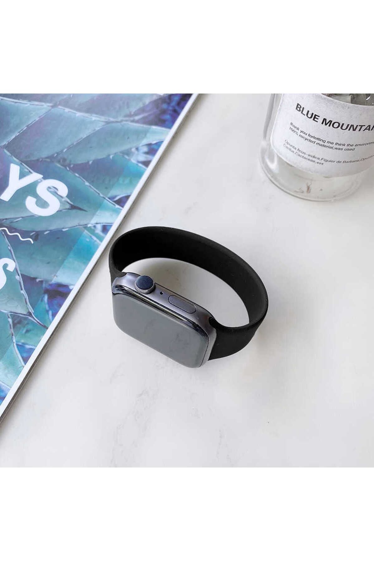 Watch 38mm Uyumlu KRD-31 Solo Loop Small Zore Kordon-Yeşil