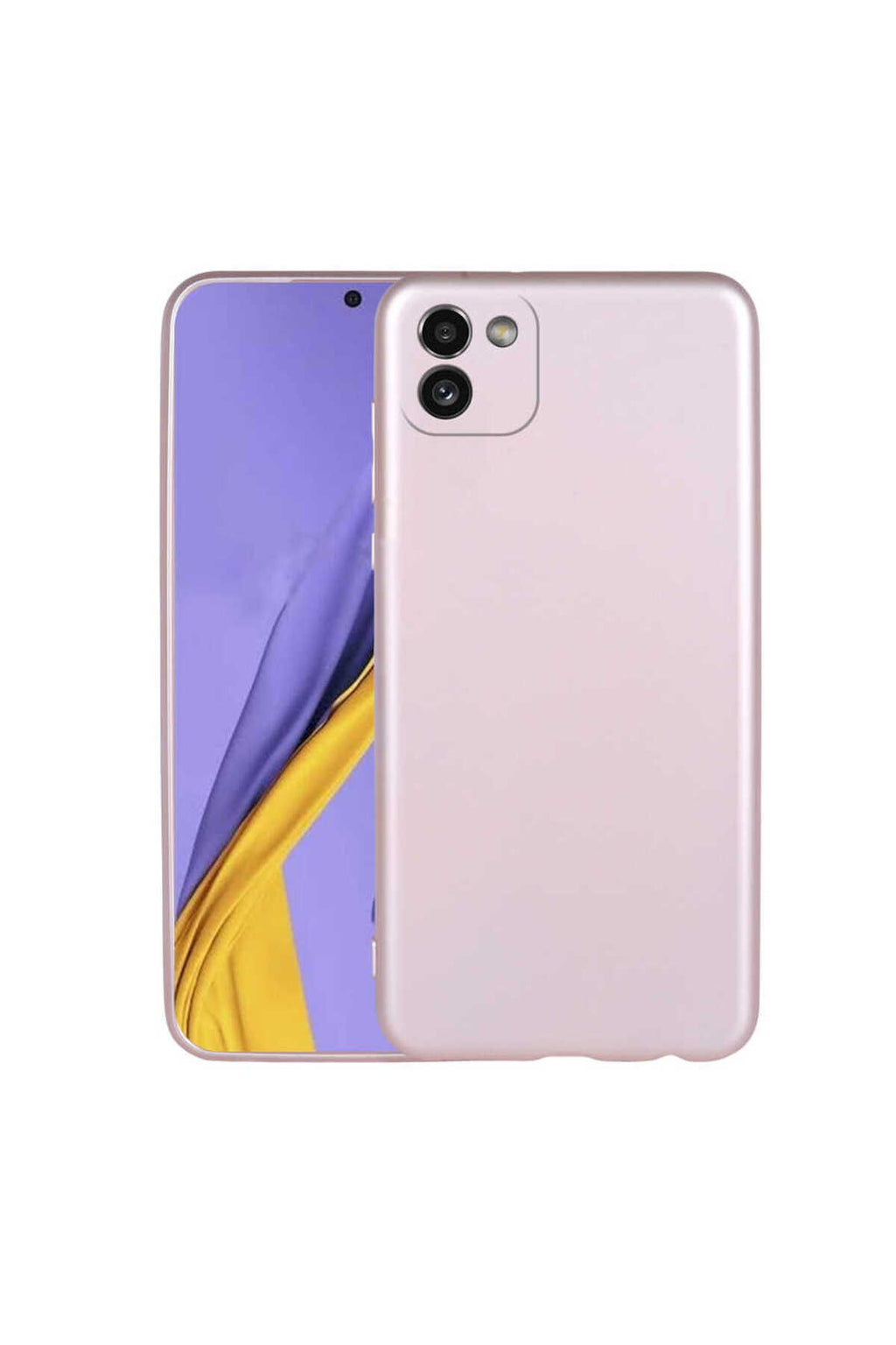 Galaxy A03 Kılıf RNTC Premier Silikon Kapak - Rose Gold