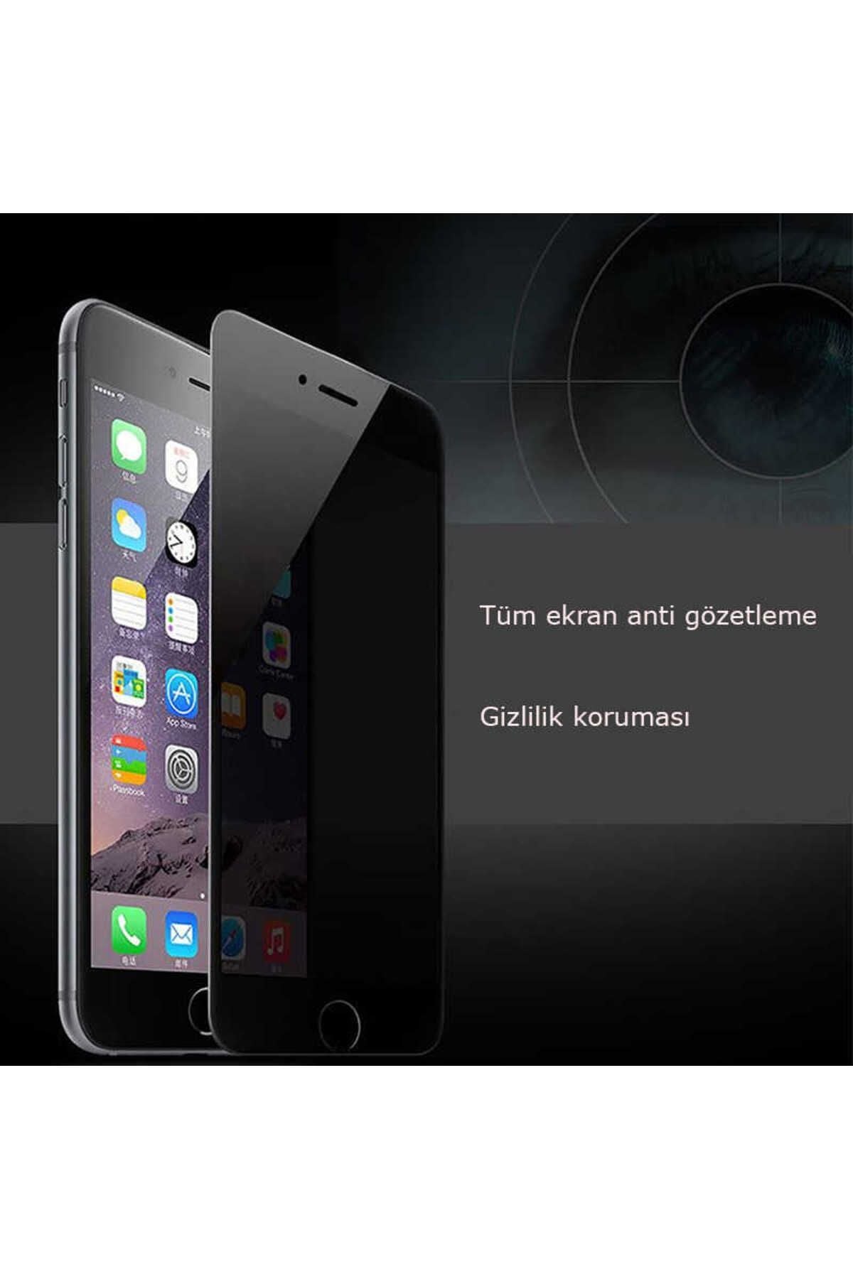 iPhone SE 2022 Uyumlu Zore Kor Privacy Cam Ekran Koruyucu