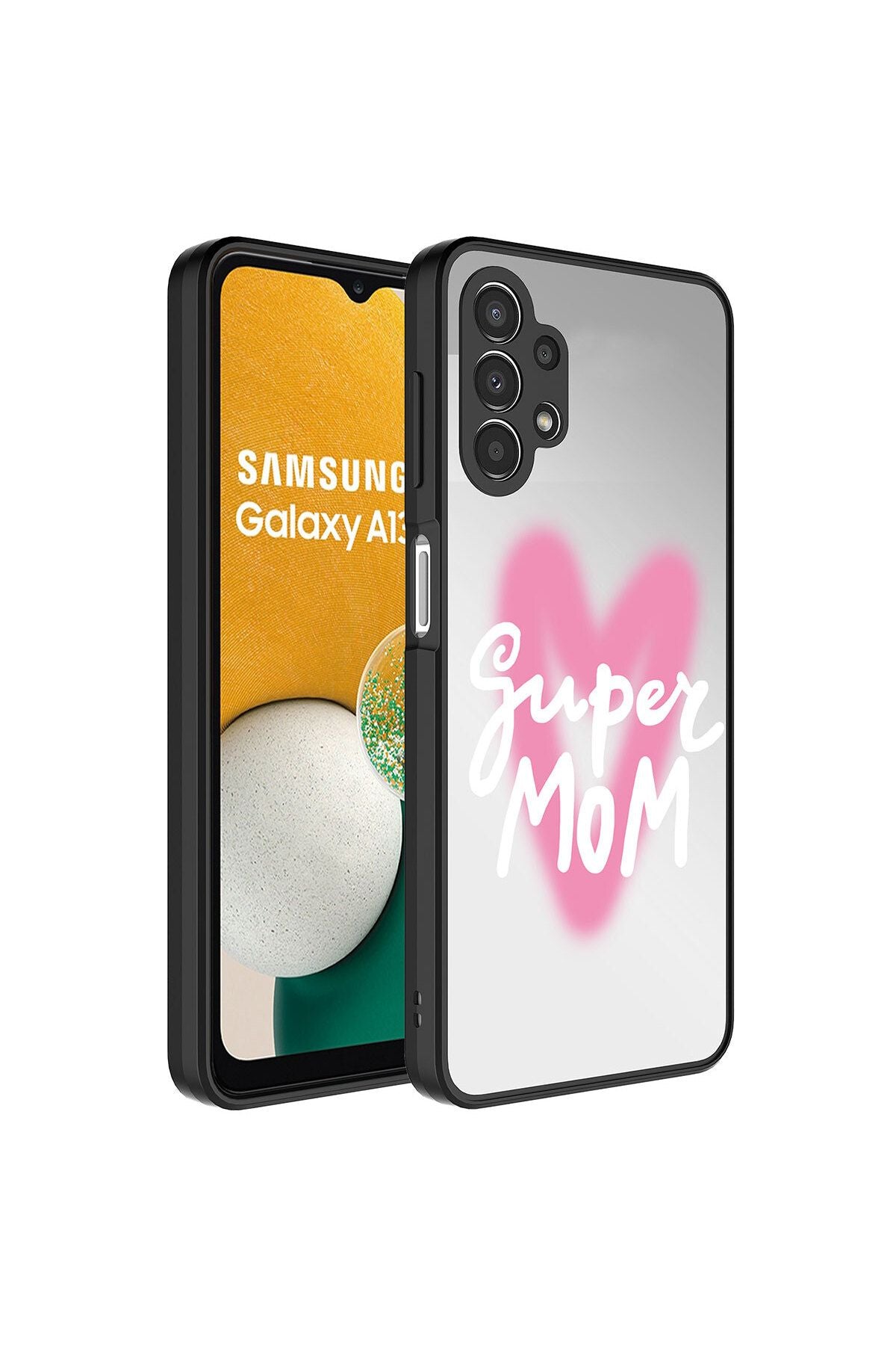 Galaxy A32 4G Kılıf Aynalı Desenli Kamera Korumalı Parlak Zore Mirror Kapak - Süper Anne