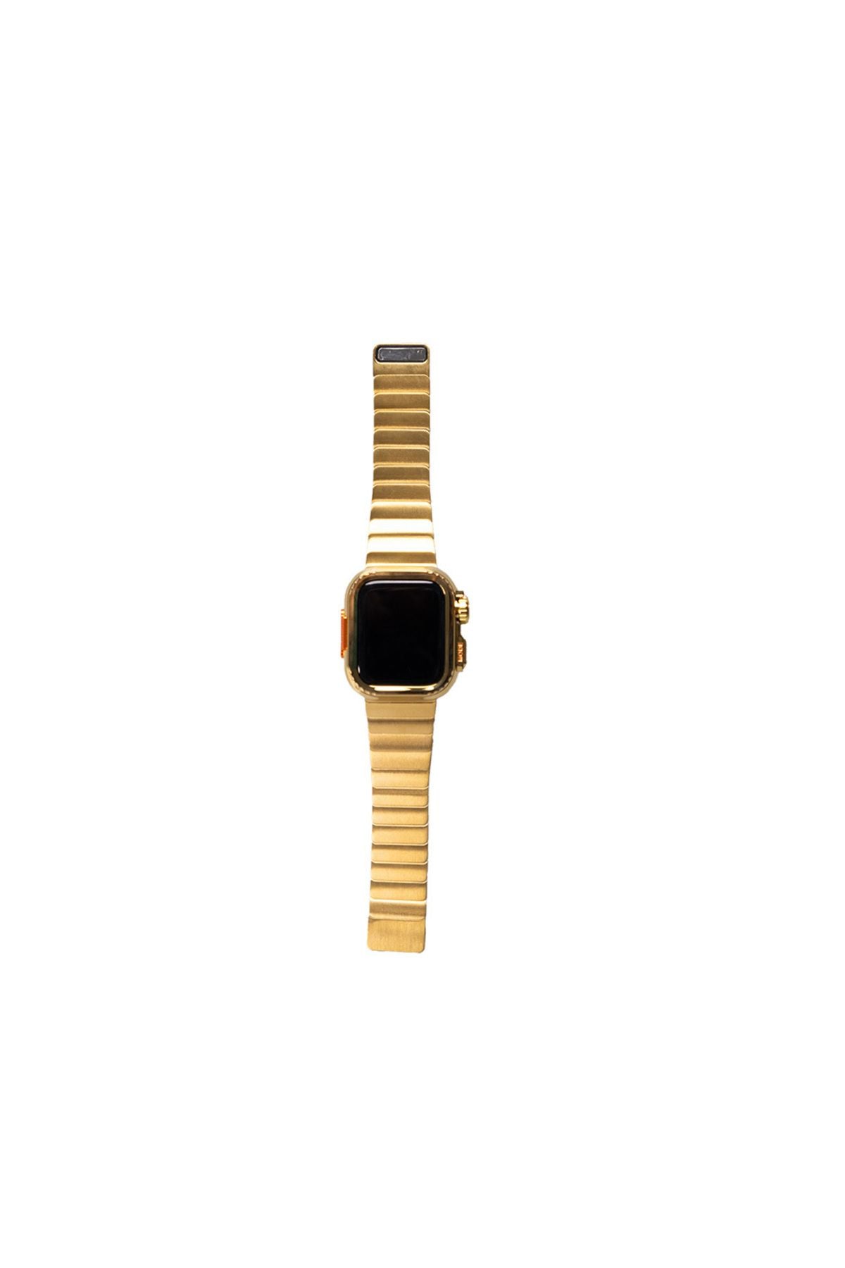Watch Ultra 49mm Uyumlu Zore KRD-126 Sert Kasa Koruyuculu Metal Kordon-Gümüş