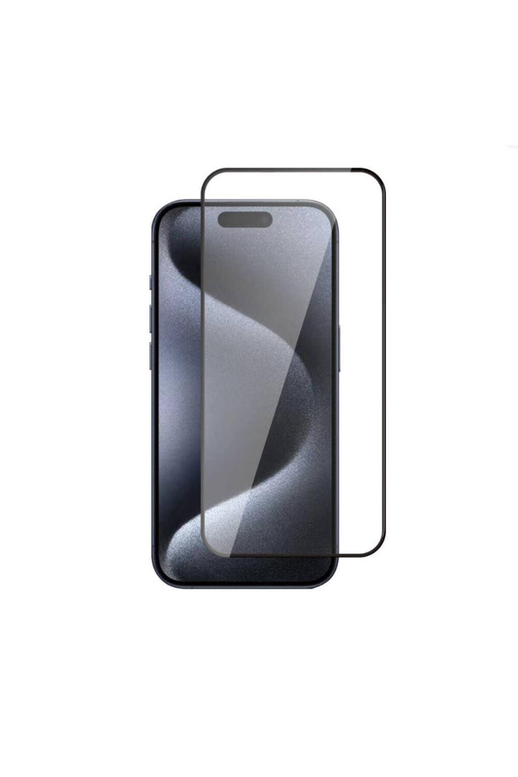 iPhone 15 Pro Max uyumlu 3D Rika THTTerli Cam Ekran Koruyucu-Siyah