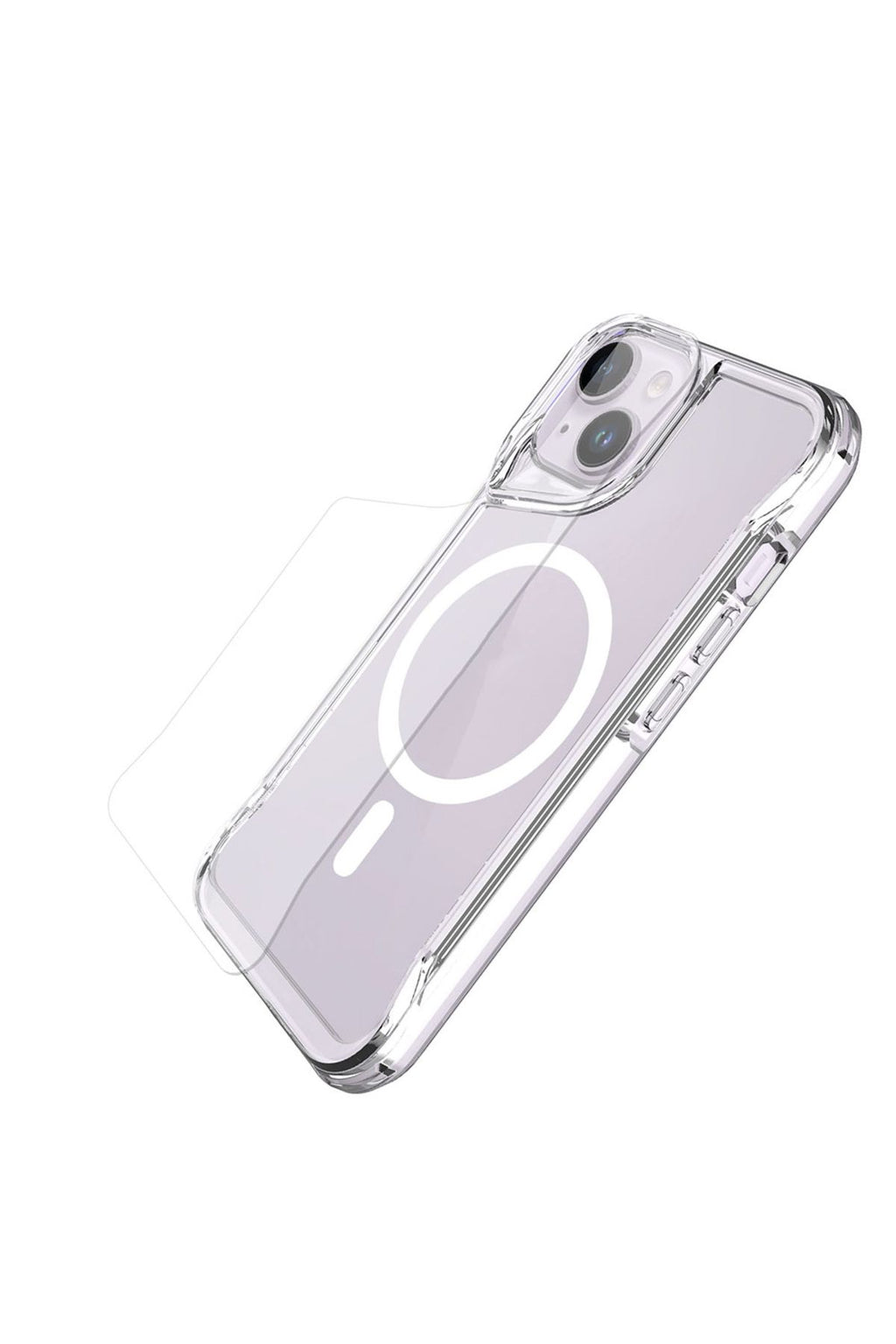 iPhone 15 Plus Uyumlu Zore Magsafe Şarj Özellikli T-Max Magsafe Kılıf-Renksiz