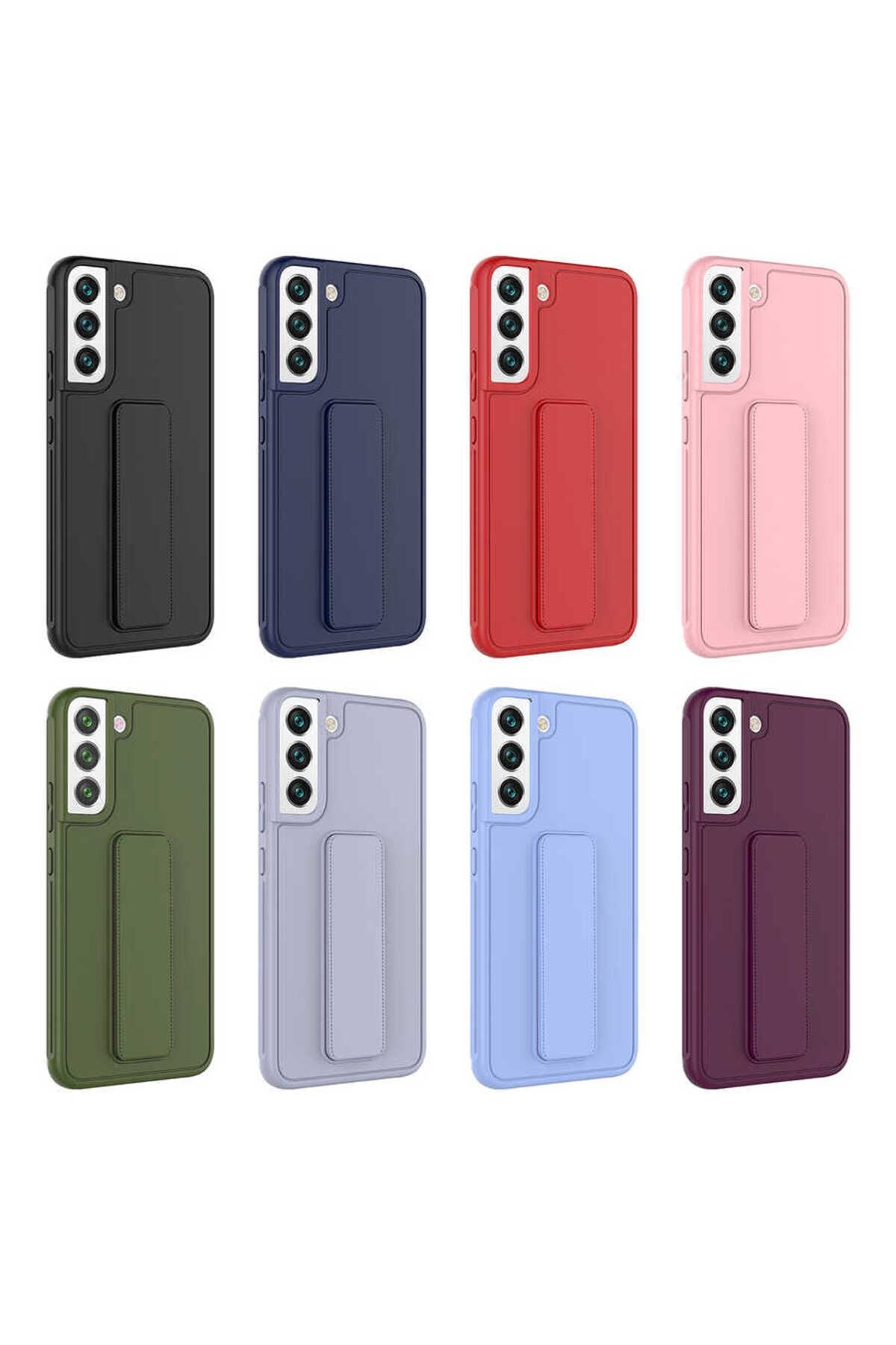 Galaxy S22 Uyumlu Zore Qstand Kılıf-Koyu Yeşil