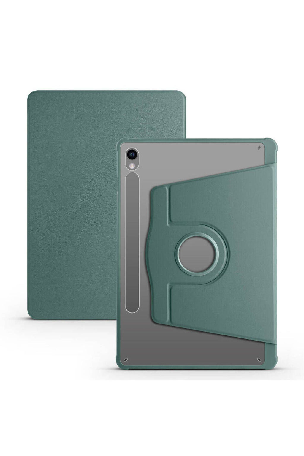 Galaxy Tab S9 Kılıf  Uyumlu Termik Kalem Bölmeli Dönebilen Standlı Kılıf-Lavendery Gray