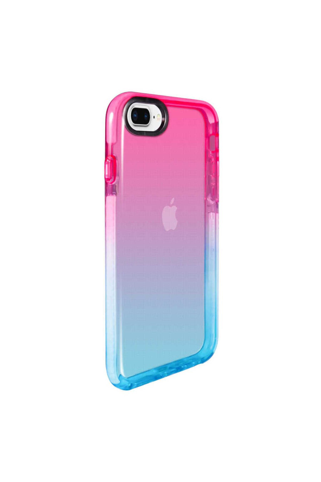 iPhone 8 Plus Kılıf Zore Renkli Punto Kapak - Pembe-Mavi