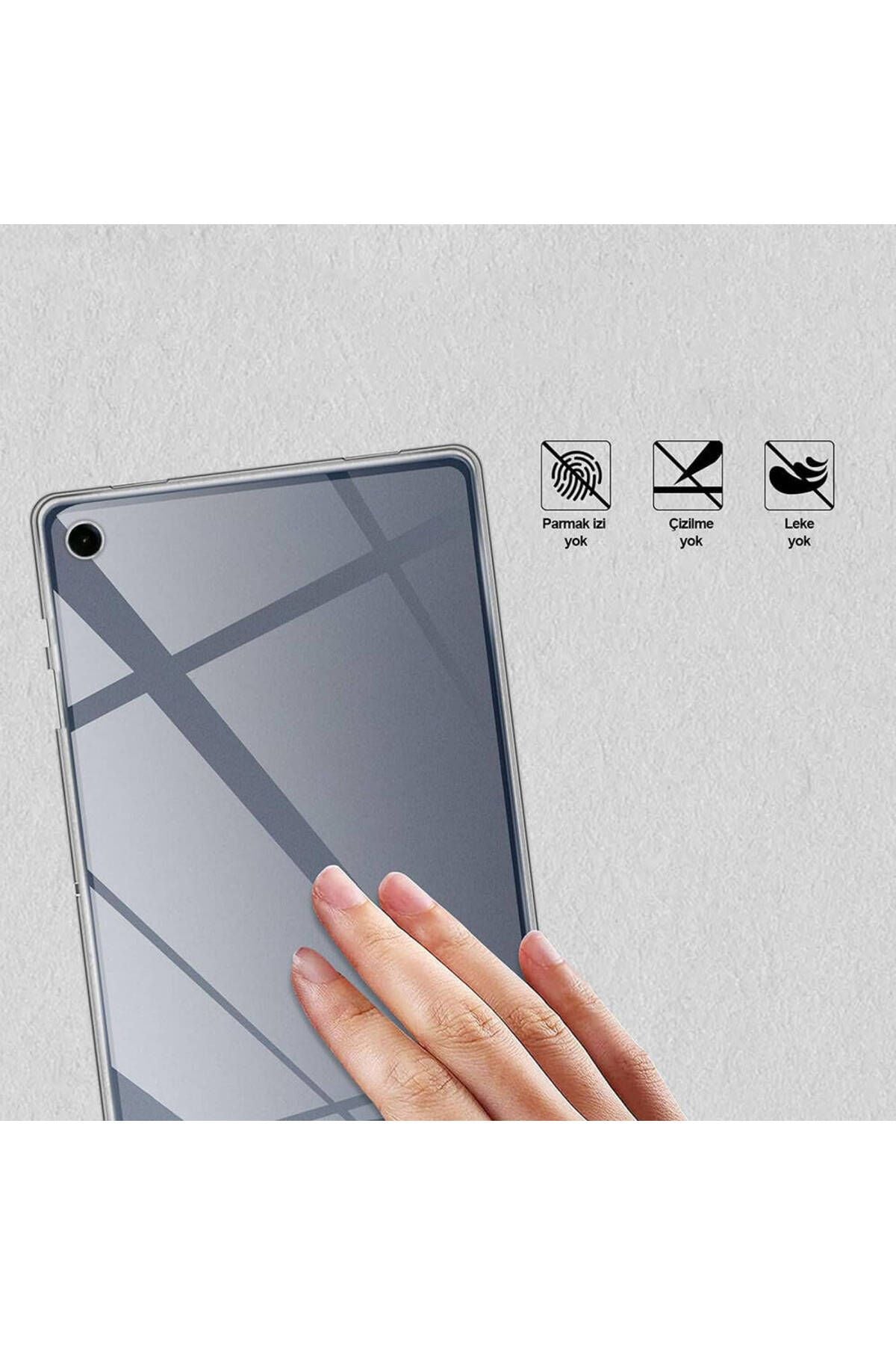 Galaxy Tab A9 Plus Kılıf  Uyumlu Zore Tablet Süper Silikon Kapak-Renksiz