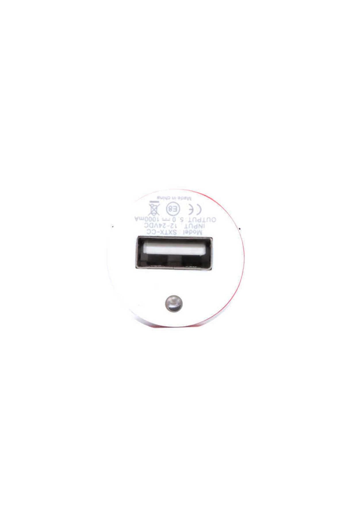 Beyaz Kırmızı Çizgili 800 Mah Araç Şarjı -NOİR