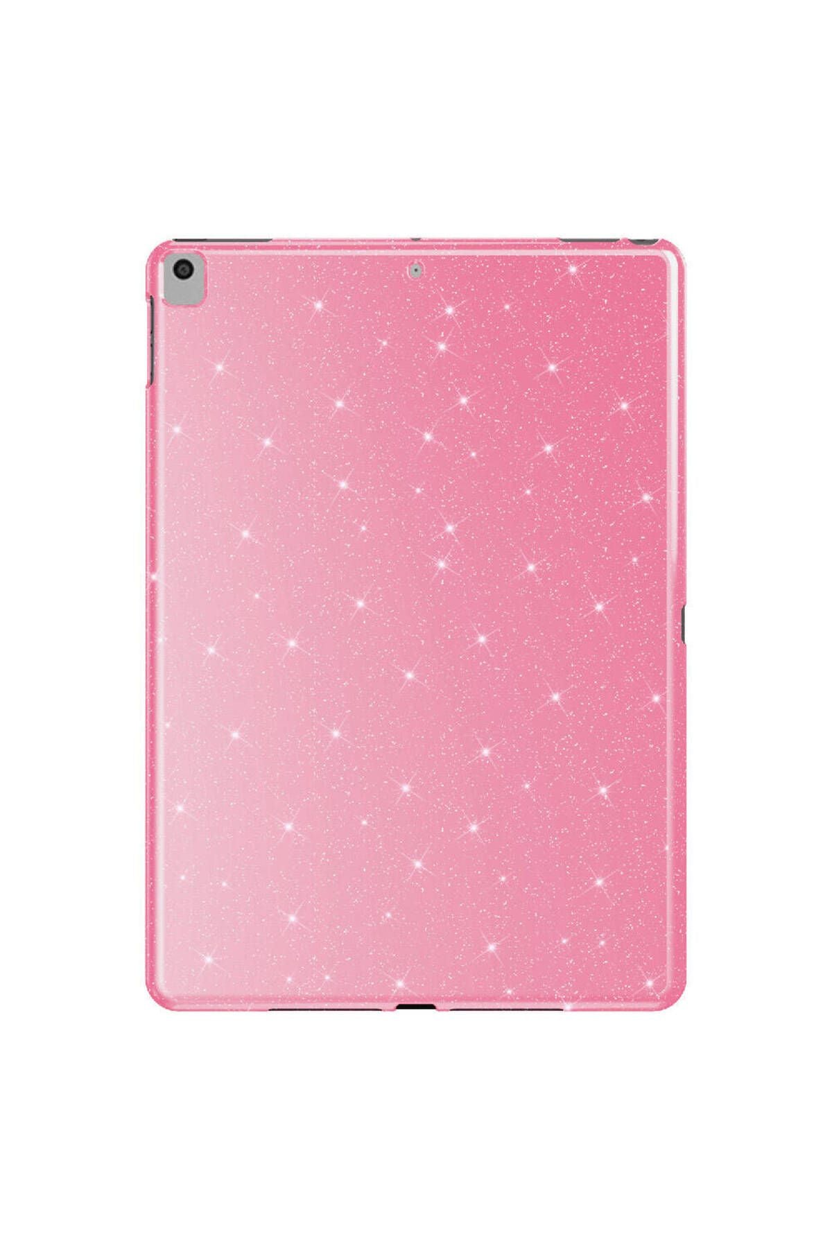 iPad Pro 10.5 (7 Nesil) Simli Parlak Görünümlü Uyumlu Zore Tablet Koton Kılıf-Pembe