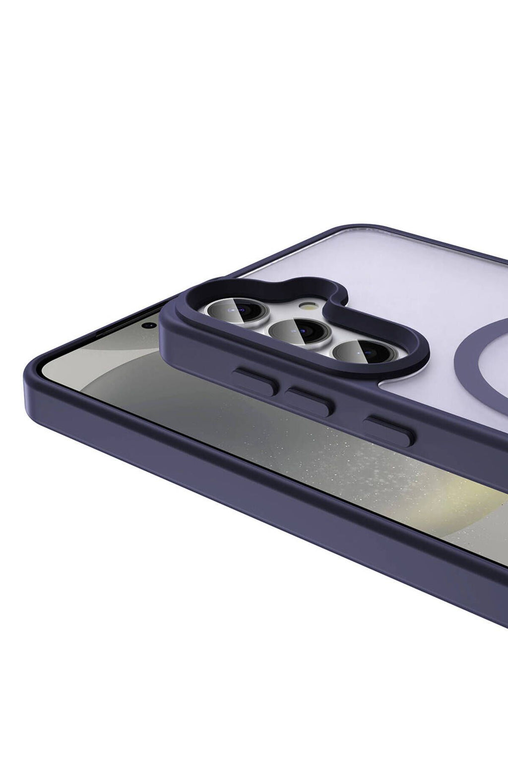 Galaxy S23 FE Kılıf Magsafe Şarj Özellikli Mat Arka Yüzey Zore Sio Kapak-Koyu Mor