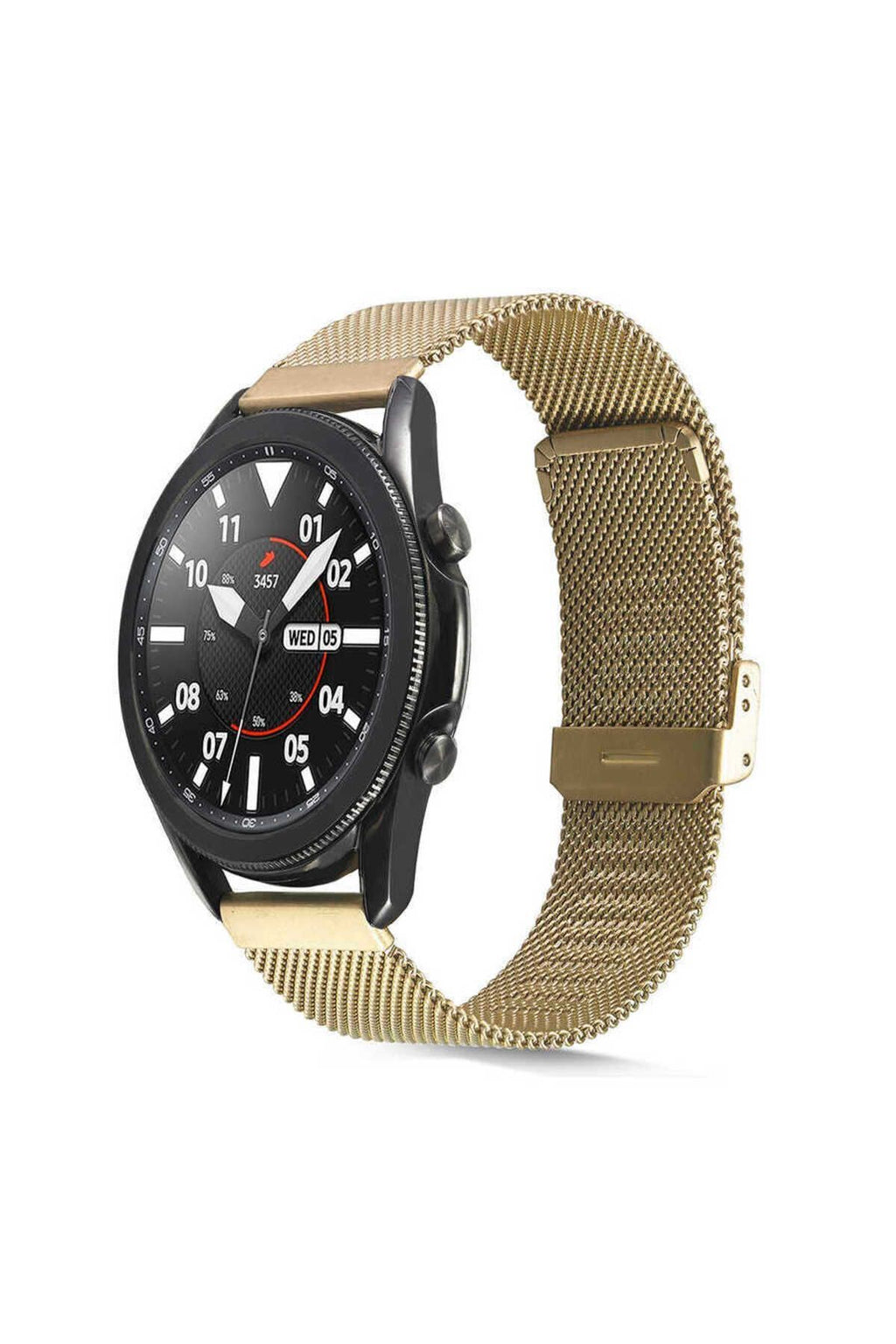 Galaxy Watch 46mm Uyumlu KRD-45 22mm Metal Zore Kordon-Gümüş