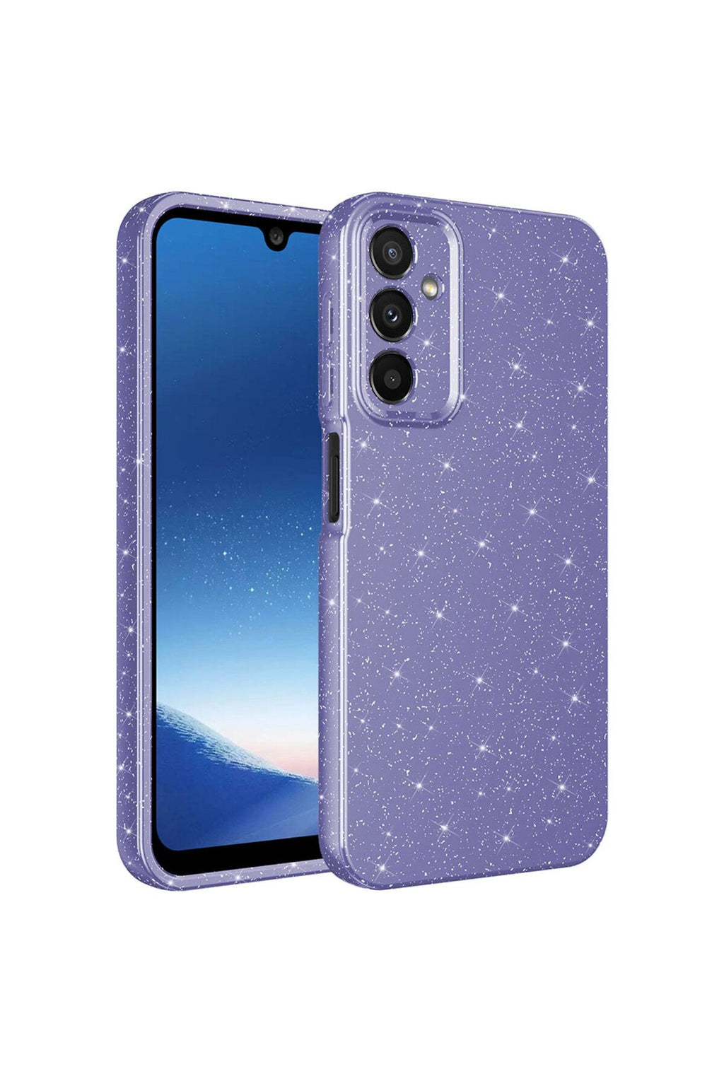 Galaxy A24 Kılıf Kamera Korumalı Simli Lüks Zore Koton Kapak - Gümüş