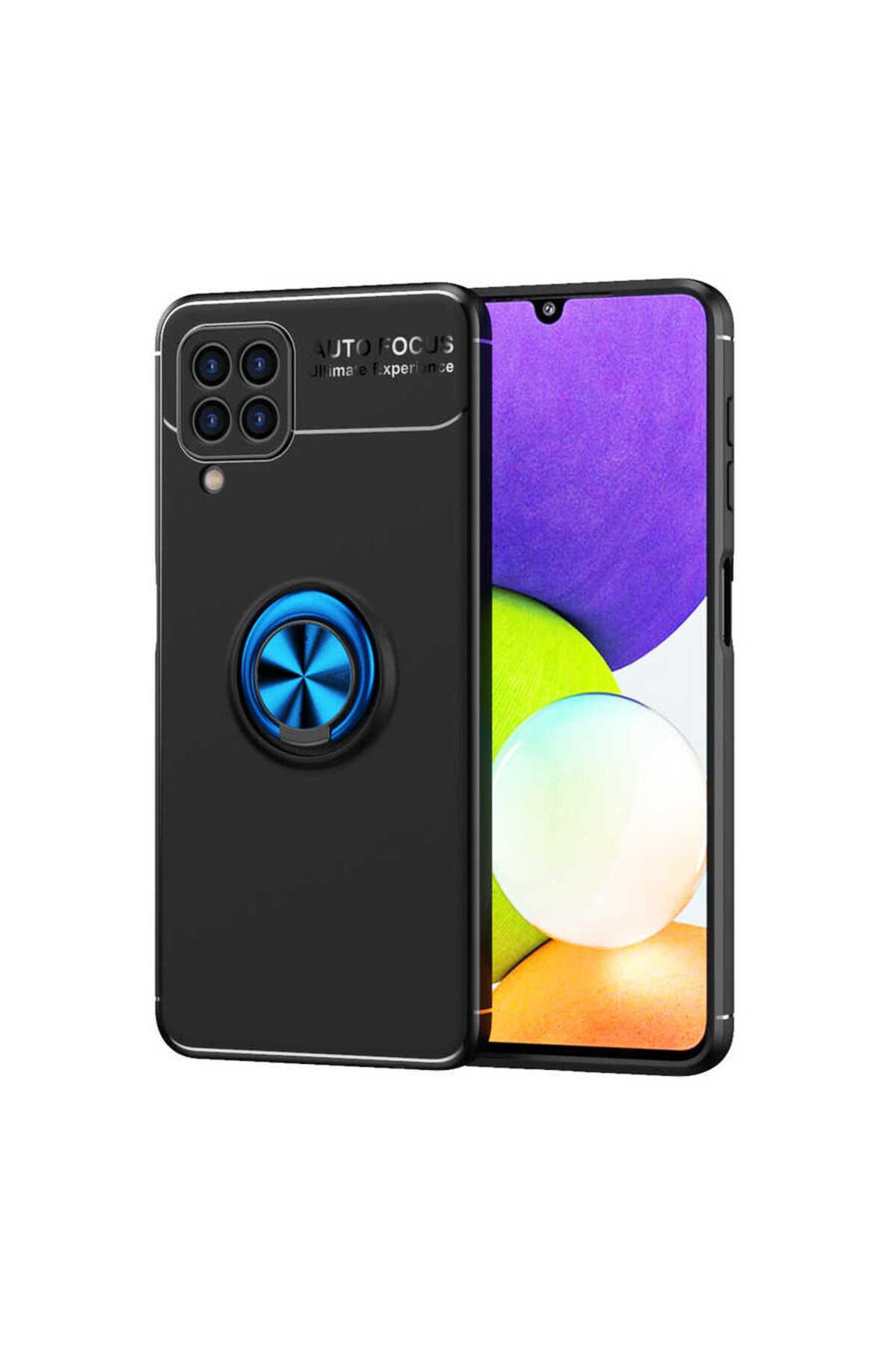 Galaxy A22 4G Kılıf Zore Ravel Silikon Kapak - Siyah-Rose Gold