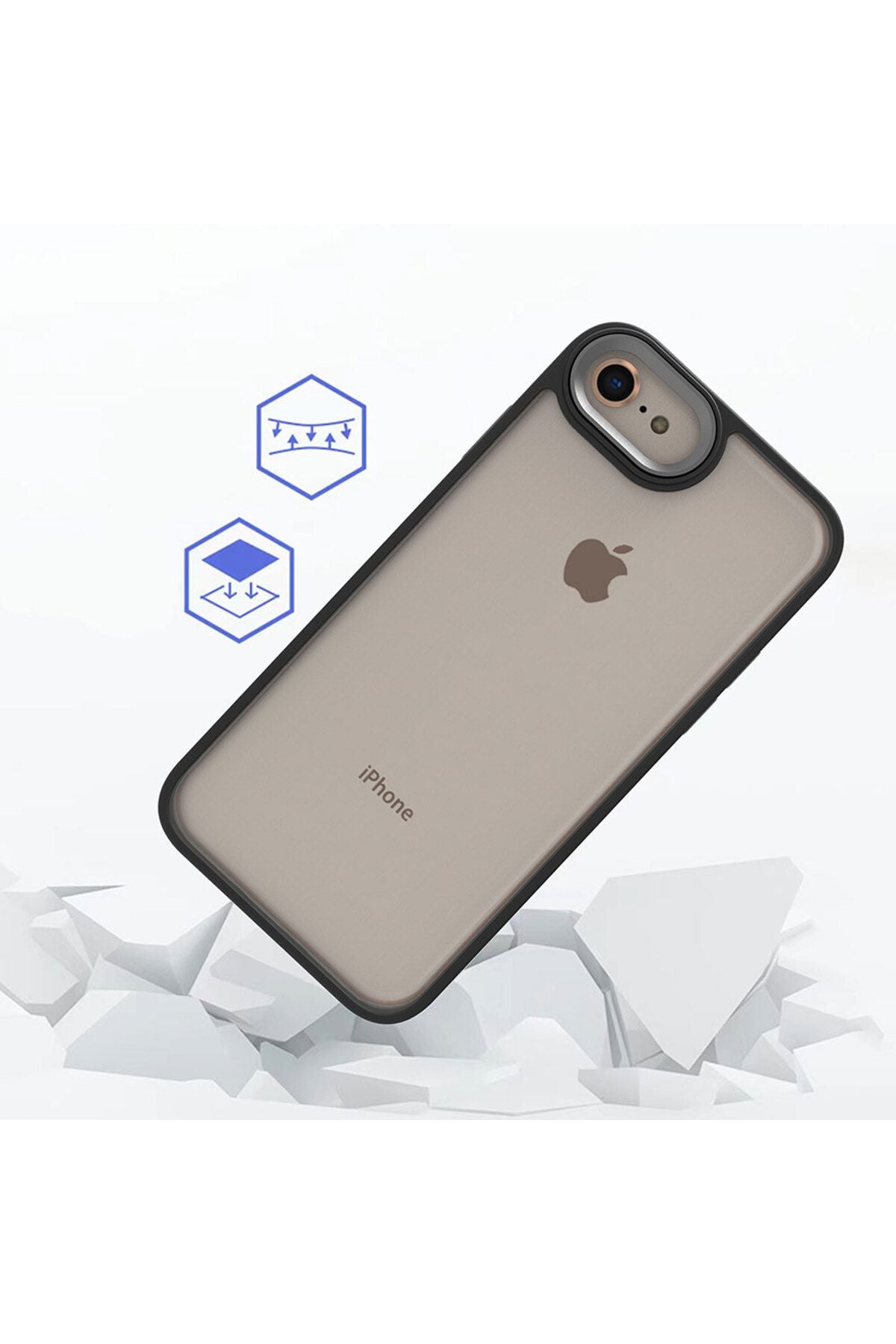 iPhone SE 2022 Uyumlu Zore Flora Kılıf-Kırmızı