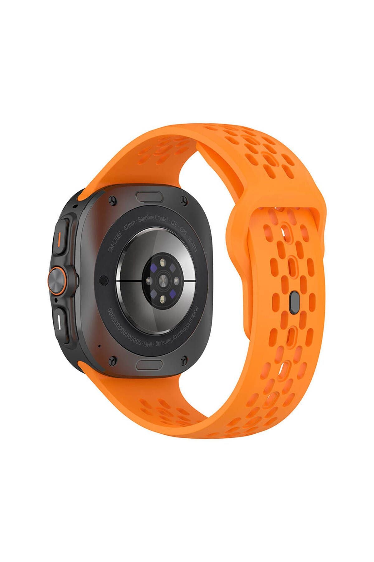 Galaxy Watch Ultra 47mm Zore KRD-119 Delikli Tasarım Silikon Kordon-Turuncu