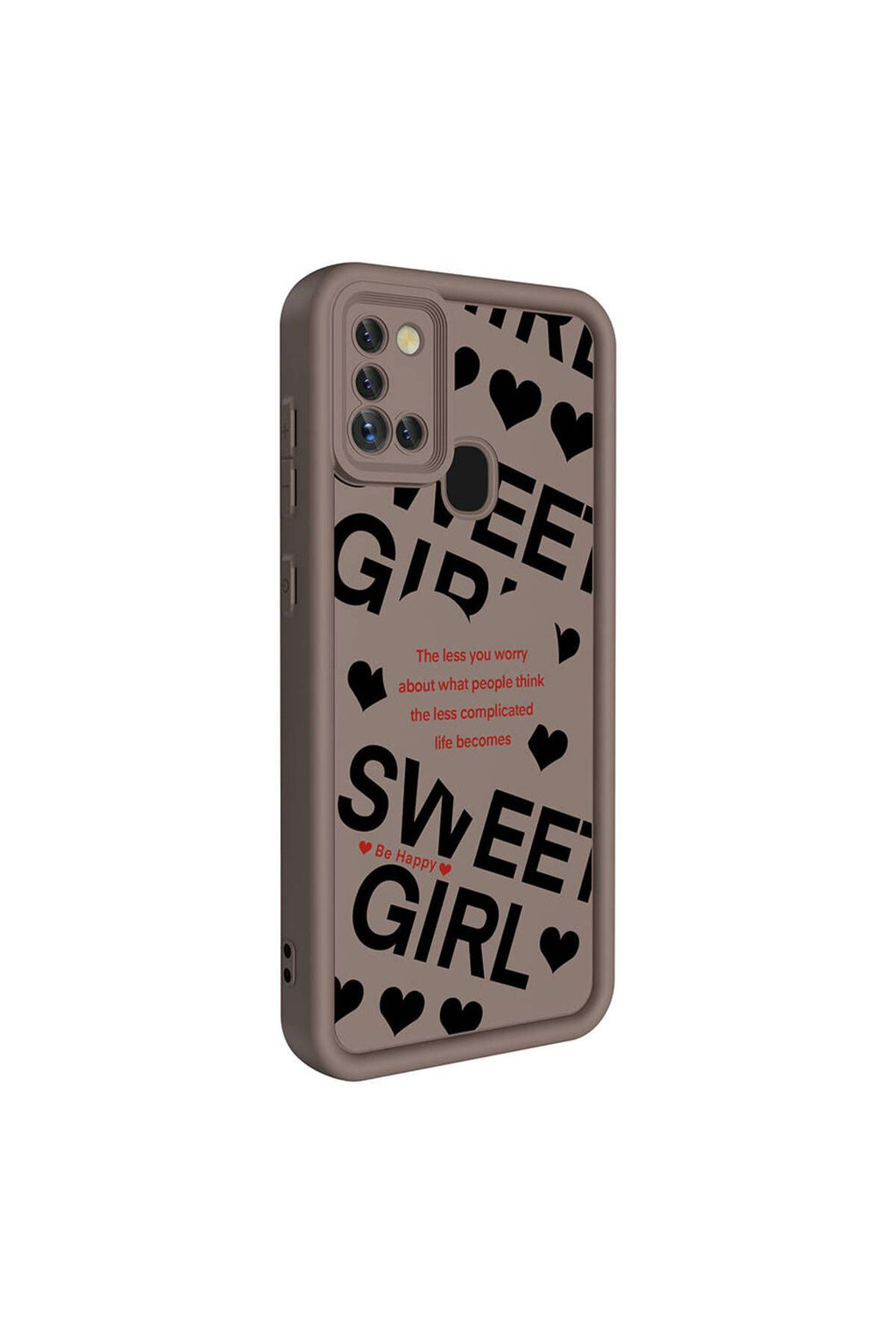 Galaxy A21S Kılıf Kamera Korumalı Baskılı Arka Yüzey Zore Klas Kapak - Beyaz