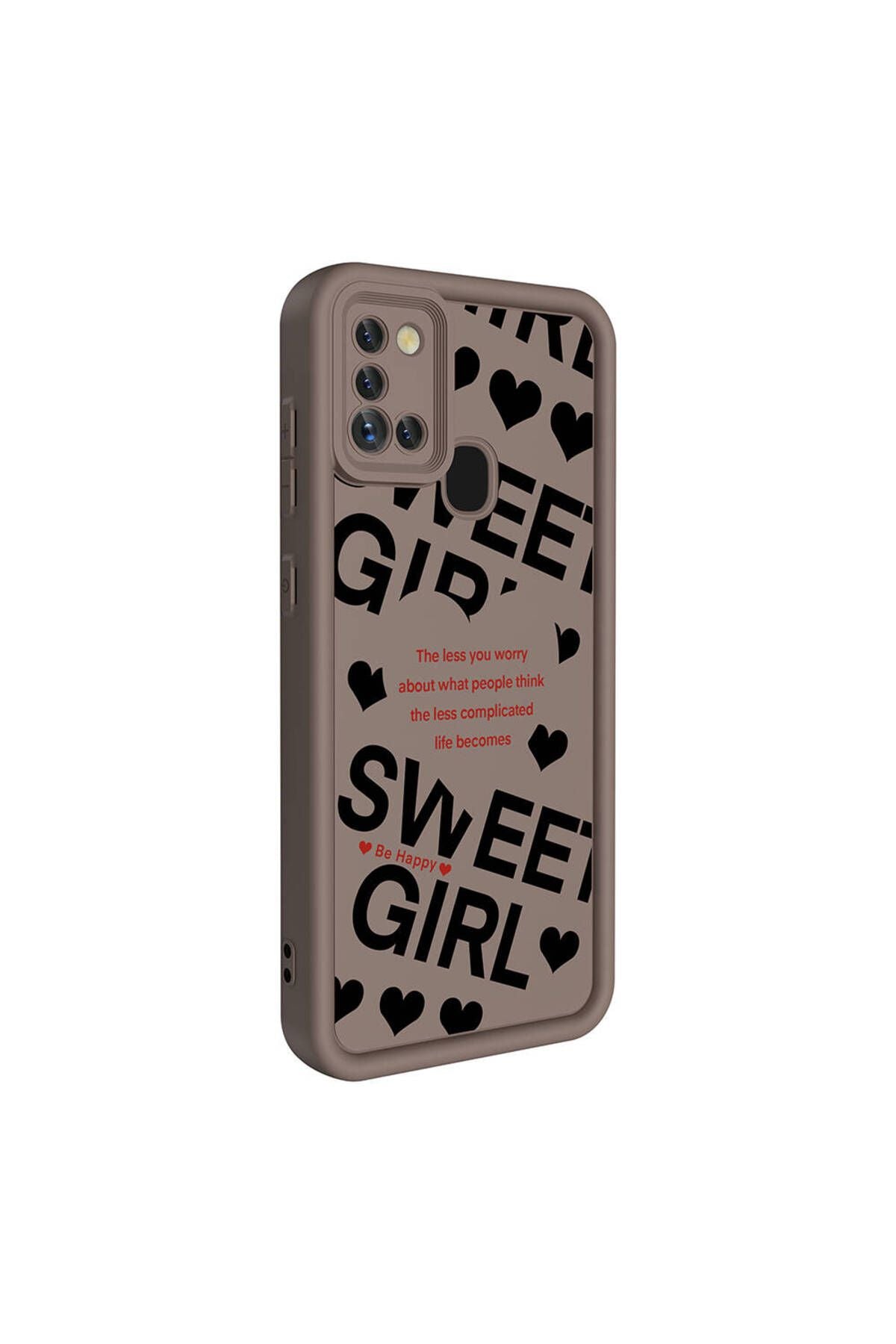 Galaxy A21S Kılıf Kamera Korumalı Baskılı Arka Yüzey Zore Klas Kapak - Beyaz