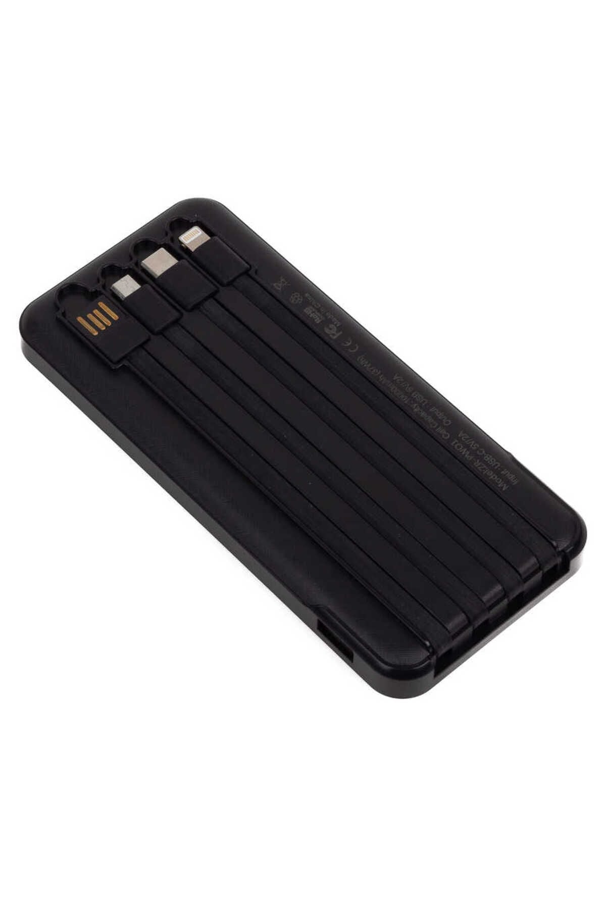 ZR-PW01 Type-C - Micro - Lightning Led Göstergeli Taşınabilir Powerbank 10000 mAh