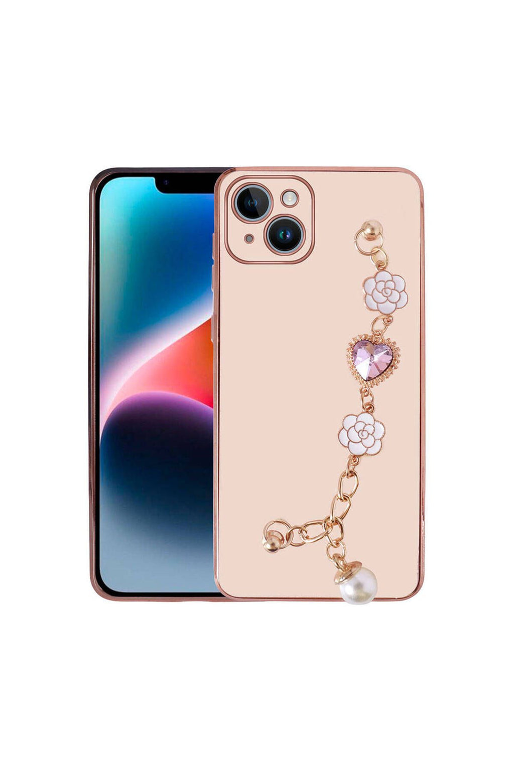 iPhone 15 Zore El Tutamaçlı Kamera Korumalı Zore Taka Silikon Kılıf-Pembe