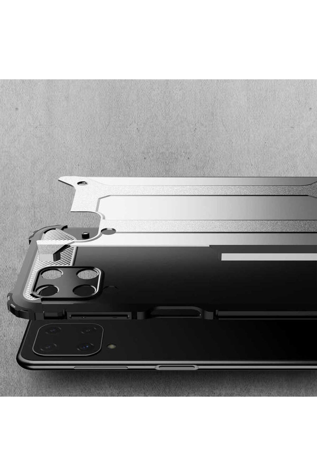 Galaxy A22 4G Kılıf Zore Crash Silikon Kapak - Mavi