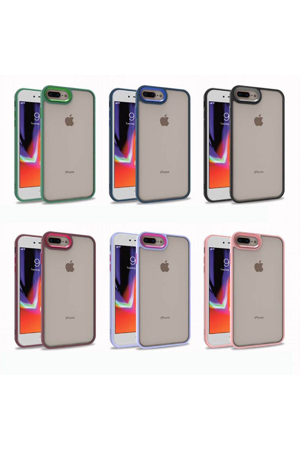 iPhone 8 Plus Kılıf Zore Flora Kapak - Mavi