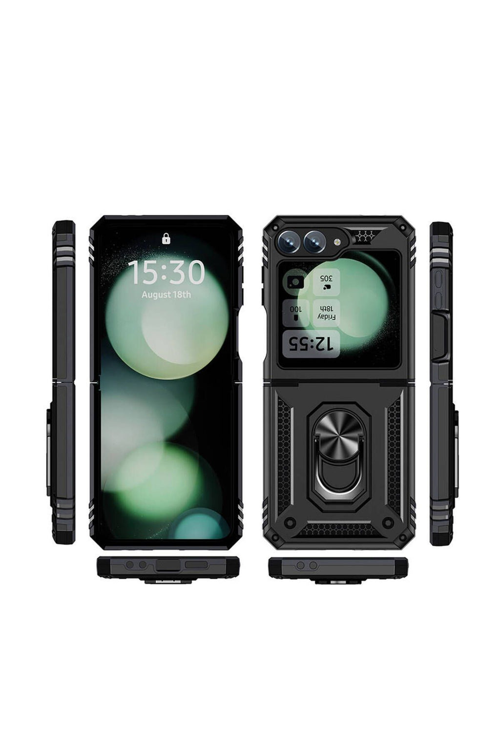 Galaxy Z Flip 6 Kılıf Zore Vega Kapak - Siyah