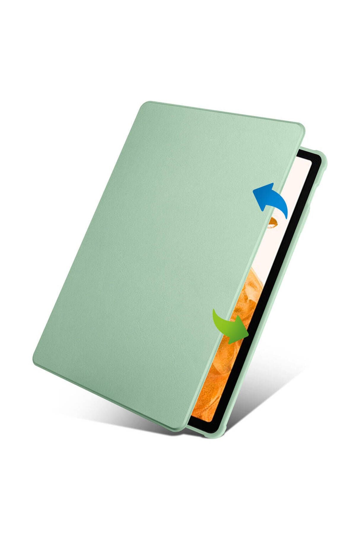 Galaxy Tab S9 Plus Kılıf Uyumlu Termik Kalem Bölmeli Dönebilen Standlı Kılıf-Lavendery Gray