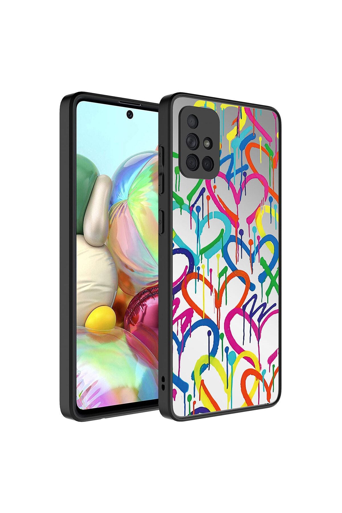 Galaxy A71 Kılıf Aynalı Desenli Kamera Korumalı Parlak Zore Mirror Kapak - Süper Anne