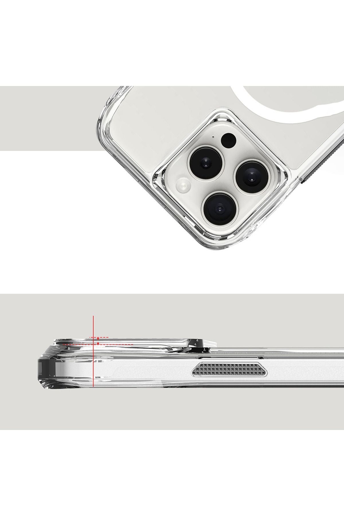 iPhone 16 Pro uyumlu Kılıf Airbagli Şeffaf İncek Kapak - Şeffaf