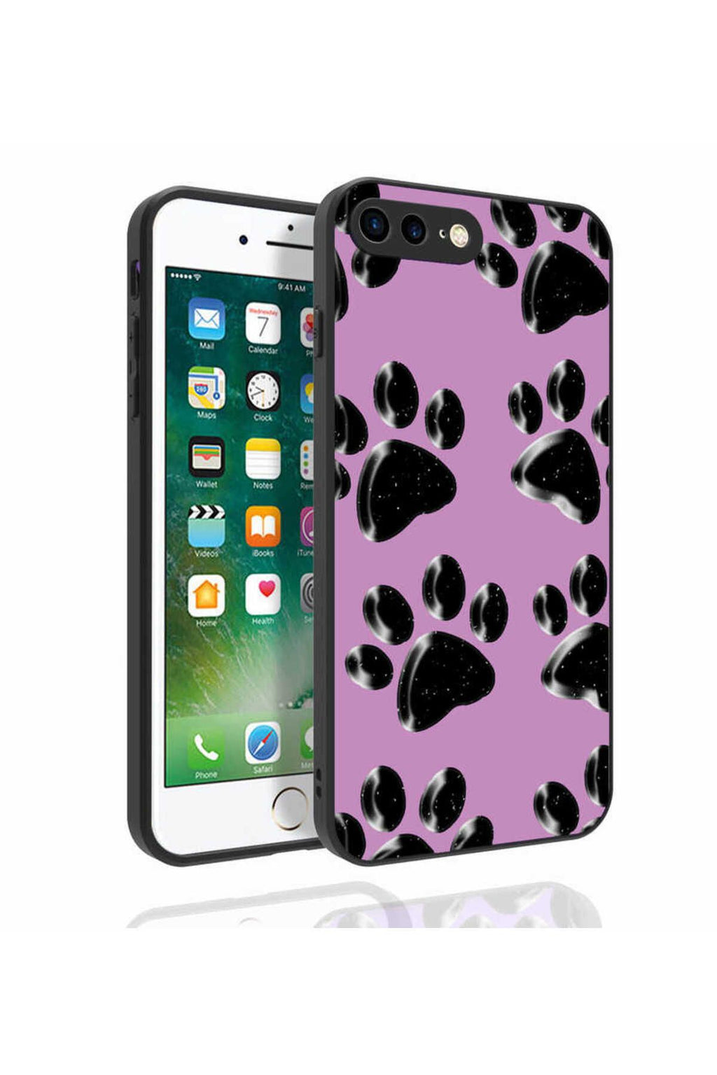 iPhone 8 Plus Kılıf Desenli Kamera Korumalı Parlak Zore Nora Kapak - NO3