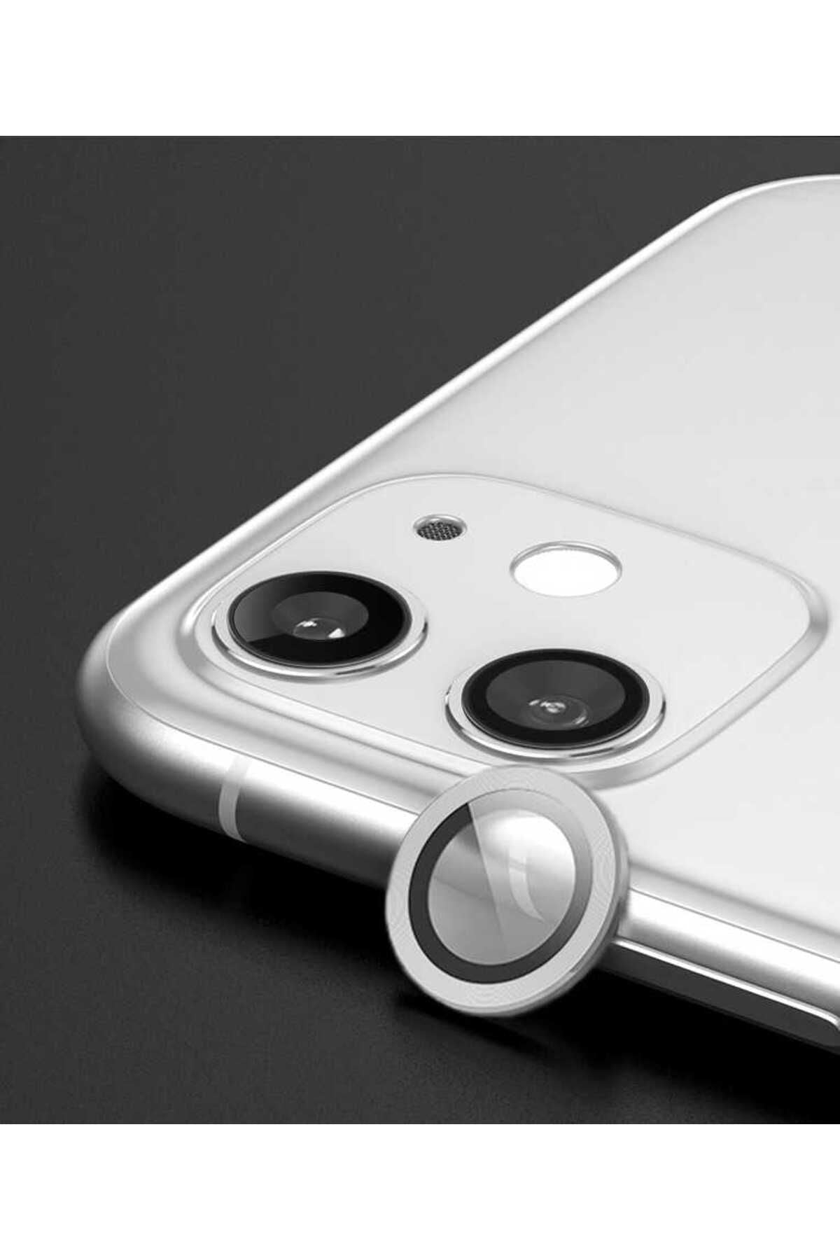 iPhone 12 Mini Uyumlu BLT CL-07 Kamera Lens Koruyucu-Gümüş