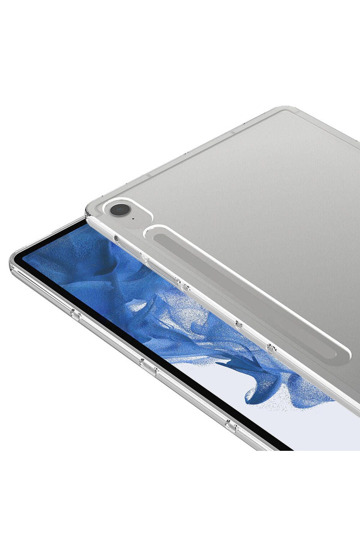 Galaxy Tab S9 FE Kılıf  Uyumlu Zore Tablet Süper Silikon Kapak-Renksiz