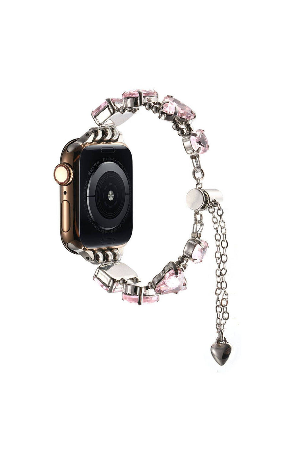 Apple Watch 44mm Zore KRD-115 Renkli Taş Tasarımlı Kordon-Lila