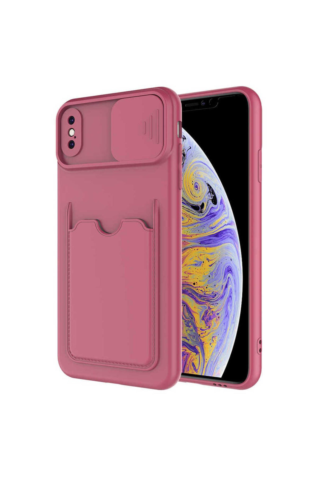 iPhone XS 5.8 Kılıf Zore Kartix Kapak - Koyu Mor
