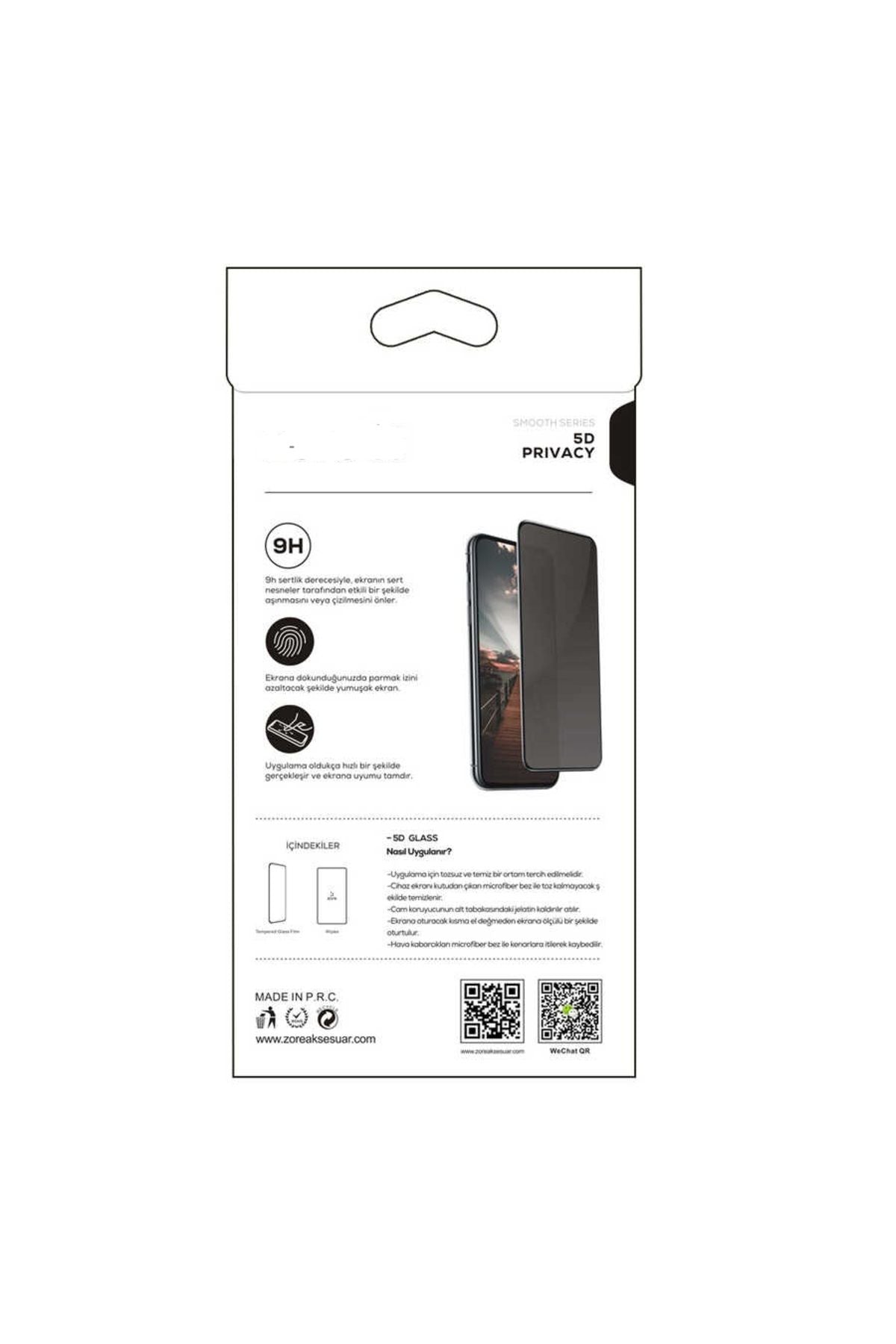 Galaxy A14 5G New 5D Privacy Temperli Ekran Koruyucu
