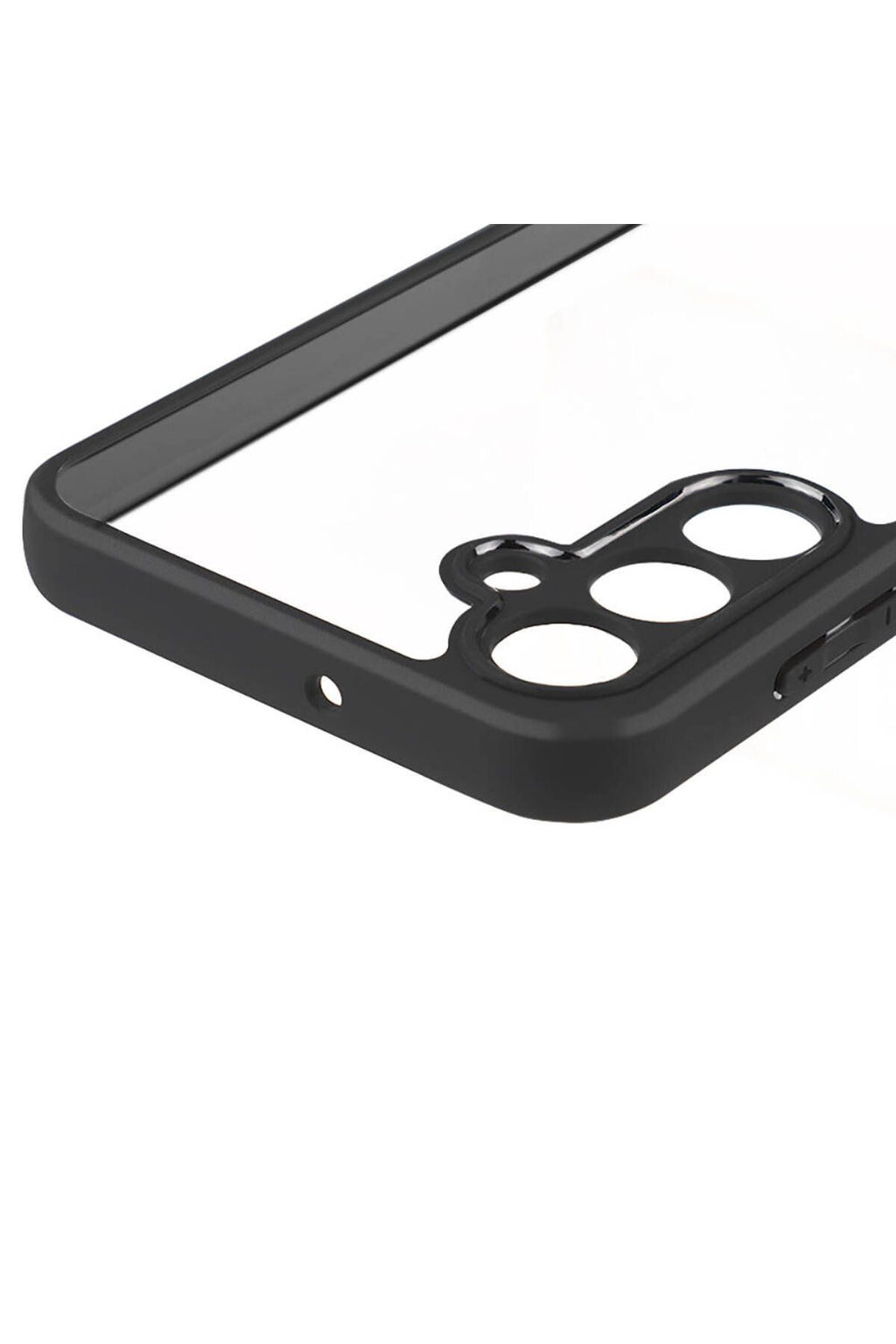 Galaxy A25 Kılıf Kamera Korumalı Şeffaf Arka Yüzey Zore New Roll Kapak - Siyah