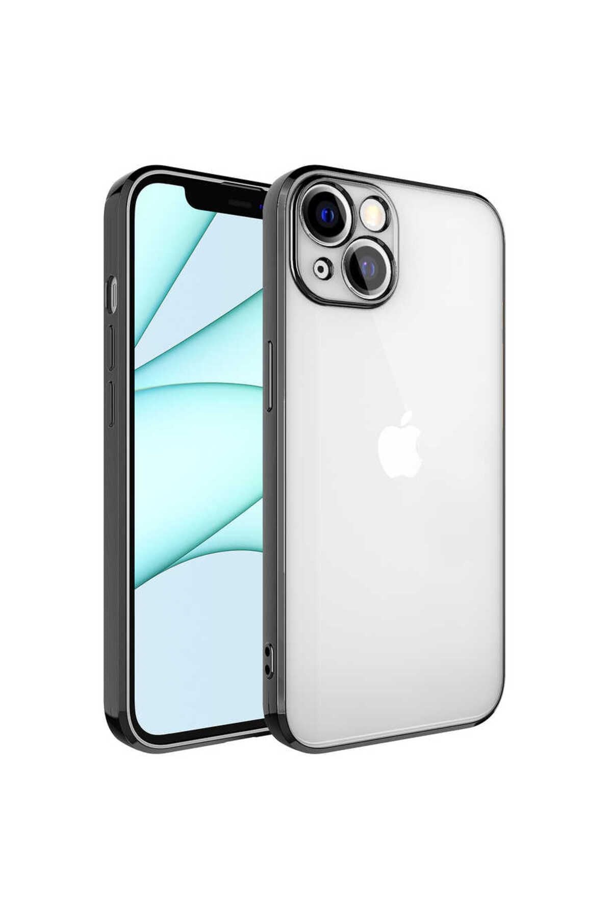 Apple iPhone 13 Kılıf Zore Glitter Full Renkli Silikon Kapak