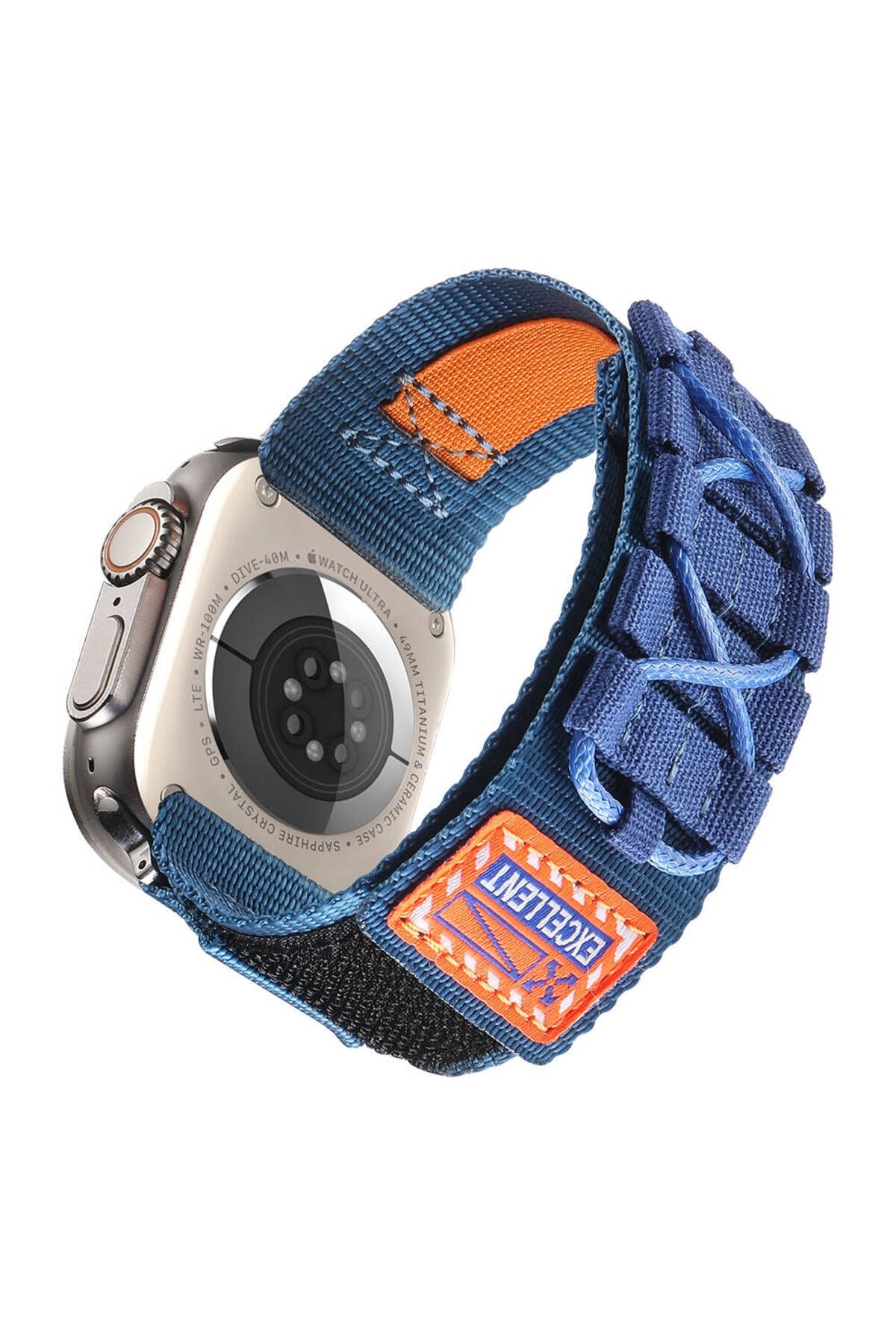 Apple Watch 7 45mm Zore KRD-112 Orbital Örgülü Halat Tasarımlı Naylon Kumaş Hasır Kordon-Yeşil