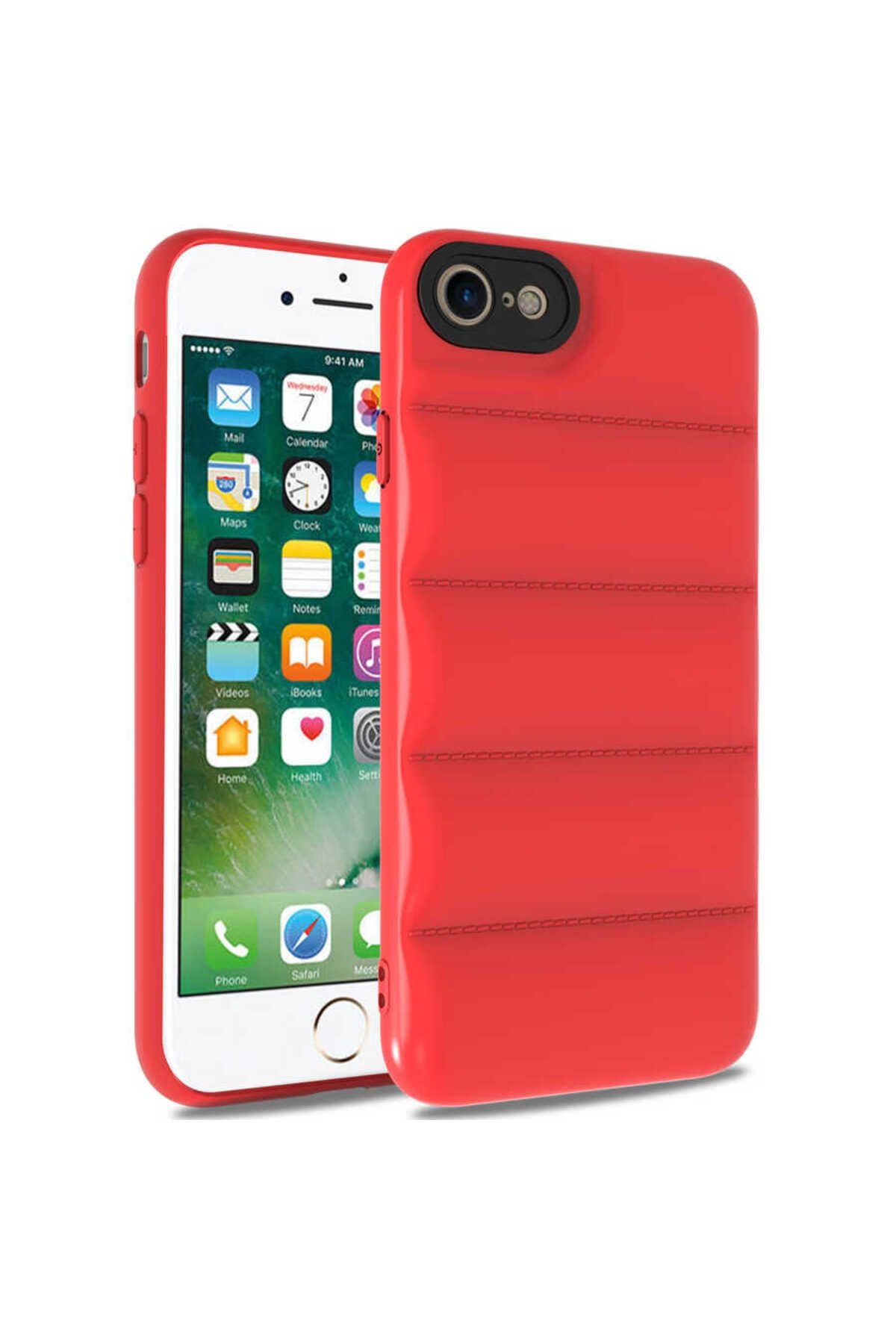 iPhone SE 2022 Uyumlu Zore Kasis Kılıf-Kırmızı
