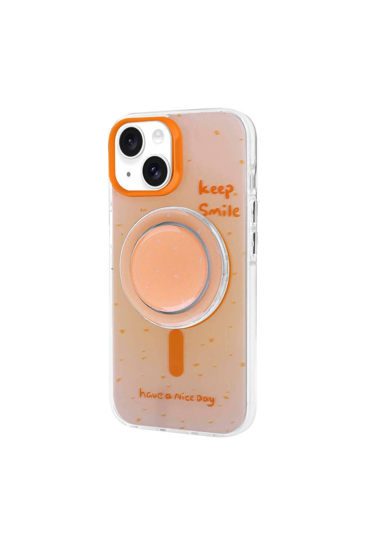 iPhone 14 Zore Magsafe Şarj Özellikli Tak-Çıkar Pop Soketli Zore Tiktok Kılıf-Yeşil