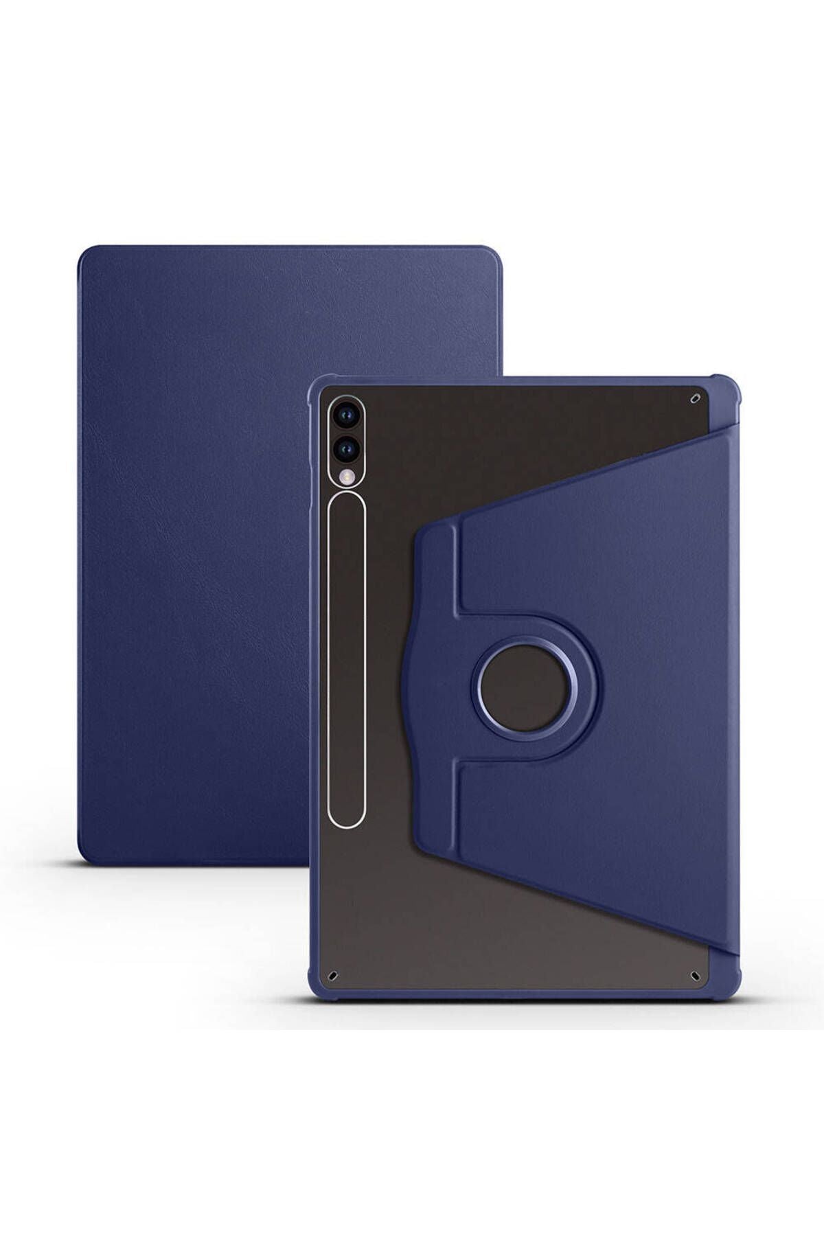 Galaxy Tab S9 Plus Kılıf Uyumlu Termik Kalem Bölmeli Dönebilen Standlı Kılıf-Lavendery Gray